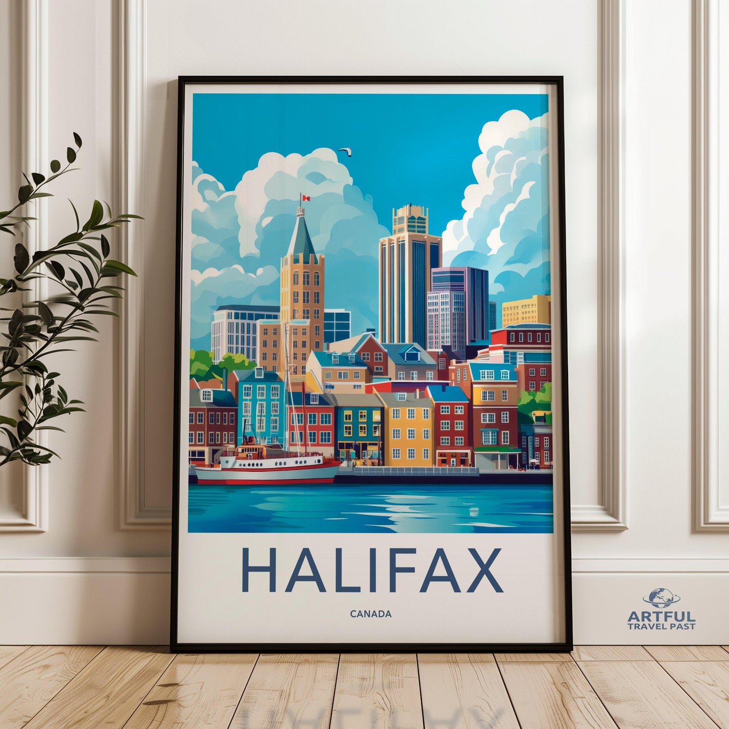 Halifax Poster | Canada Wall Art | North America Decor
