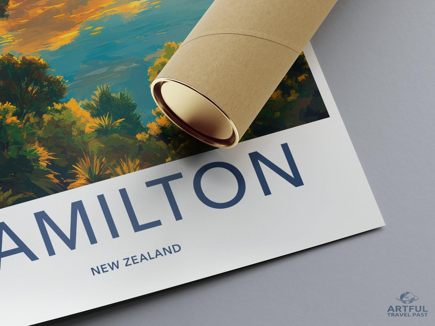 Hamilton Poster | New Zealand Wall Art | Oceania Decor