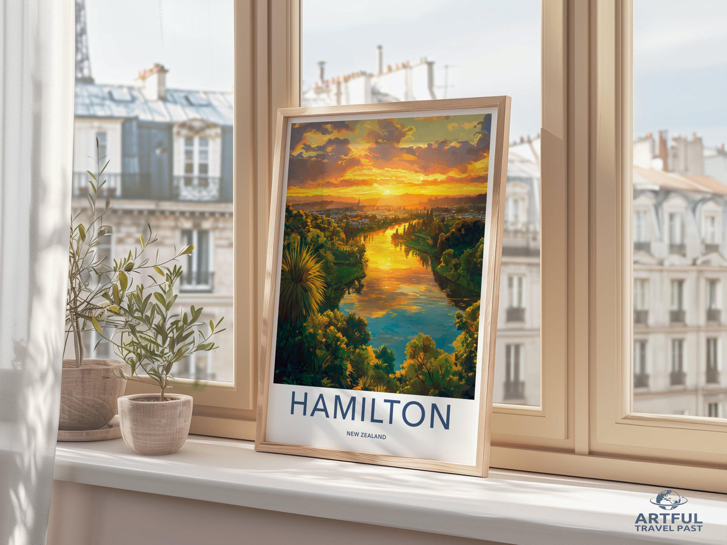 Hamilton Poster | New Zealand Wall Art | Oceania Decor