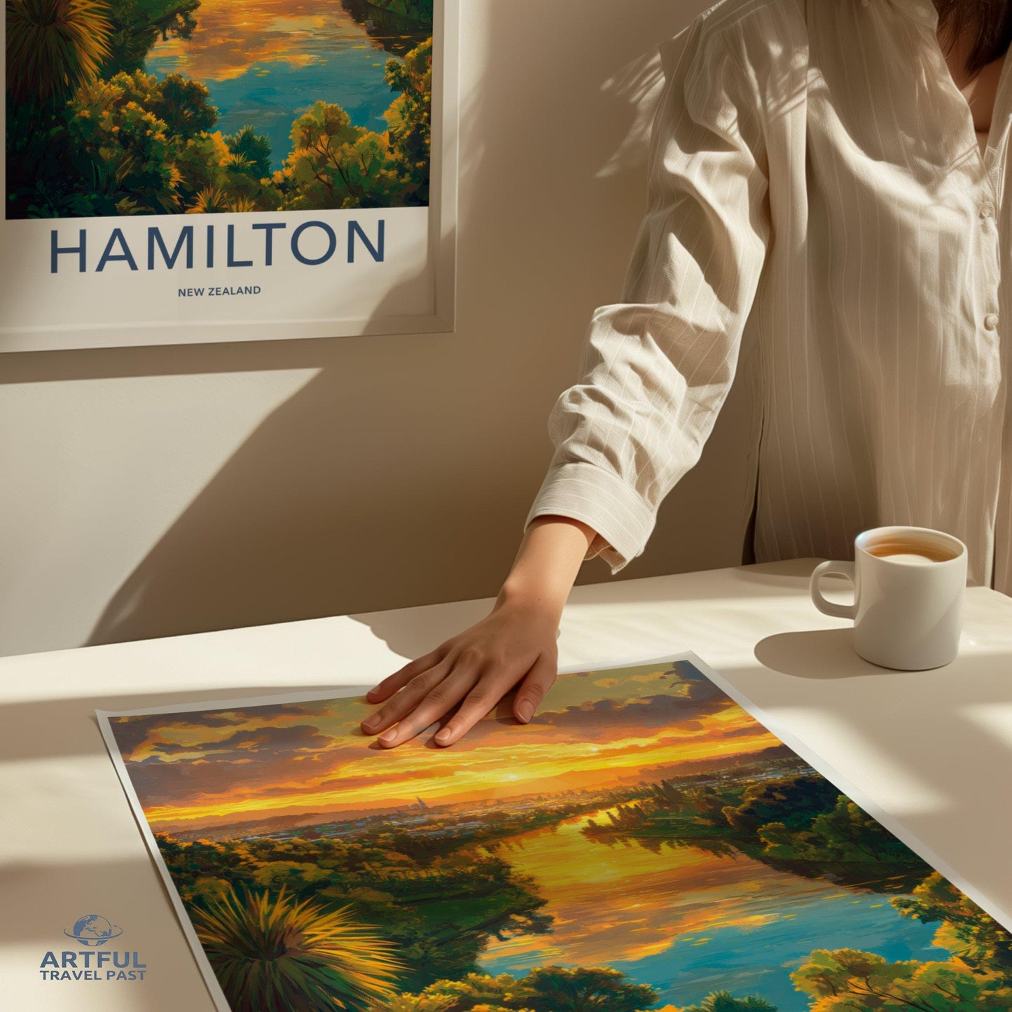 Hamilton Poster | New Zealand Wall Art | Oceania Decor