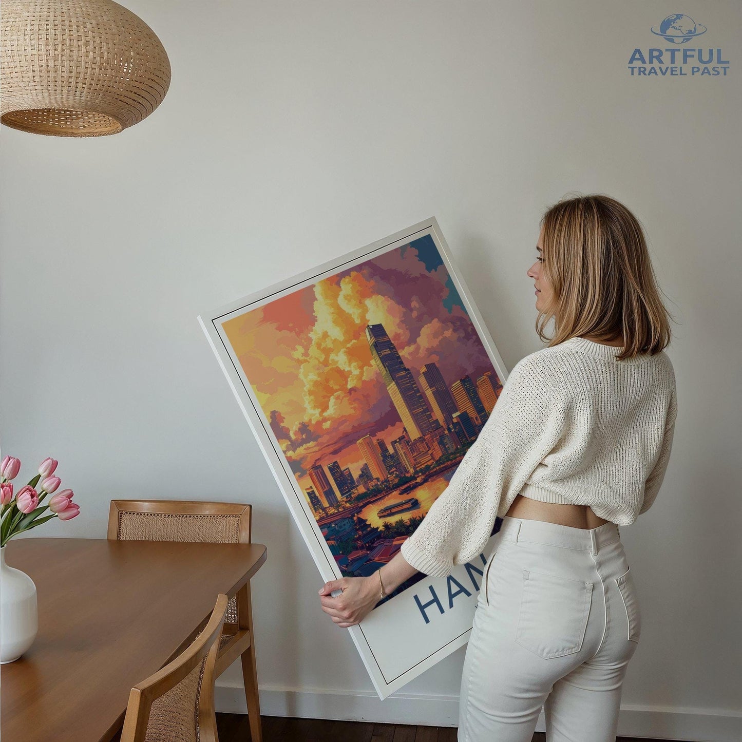Hanoi Poster | Vietnam Wall Art | Asia Decor