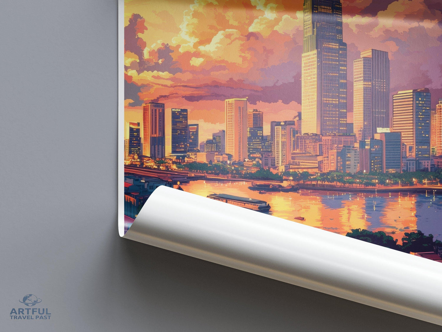 Hanoi Poster | Vietnam Wall Art | Asia Decor