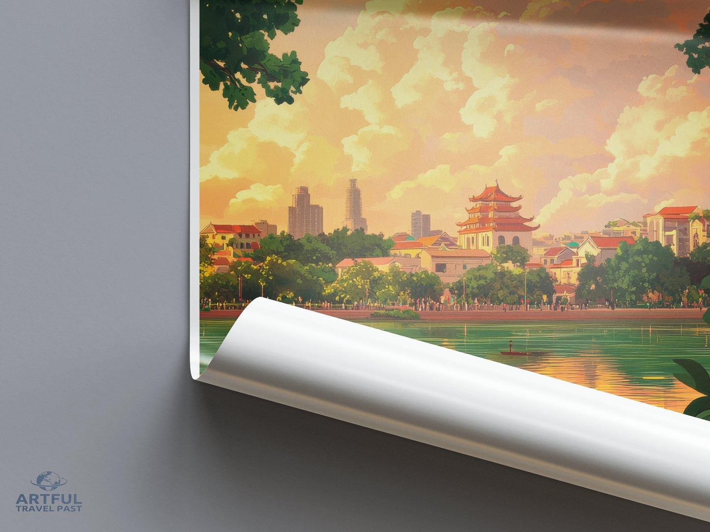 Hanoi Poster | Vietnam Wall Art | Asia Decor