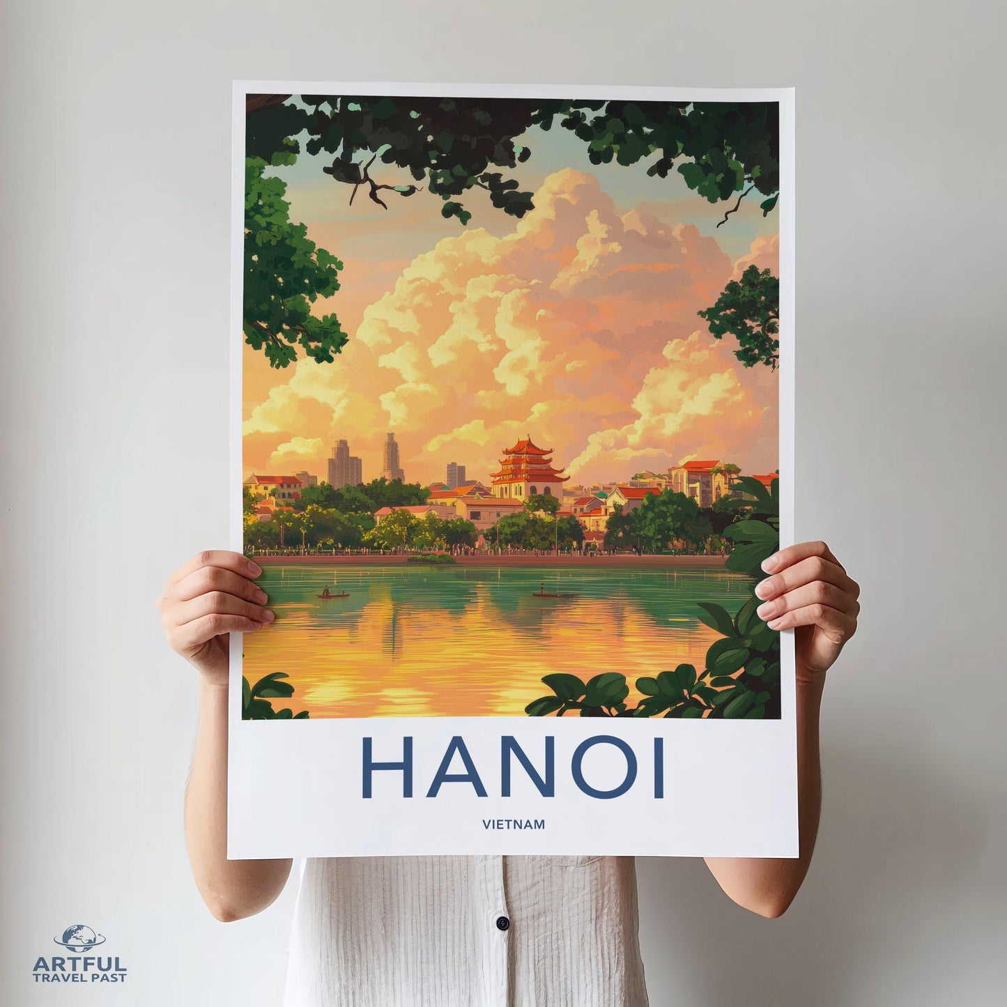 Hanoi Poster | Vietnam Wall Art | Asia Decor