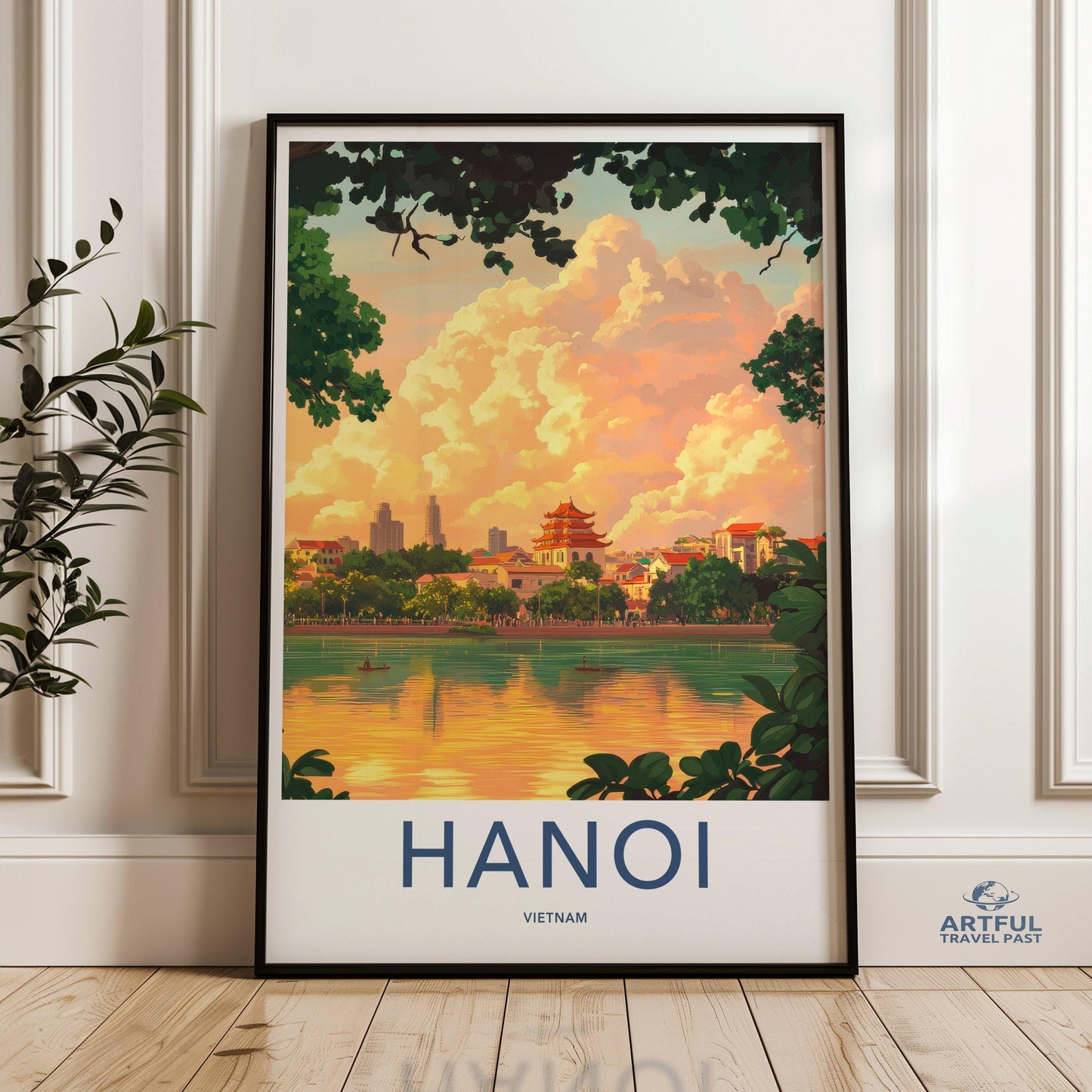 Hanoi Poster | Vietnam Wall Art | Asia Decor