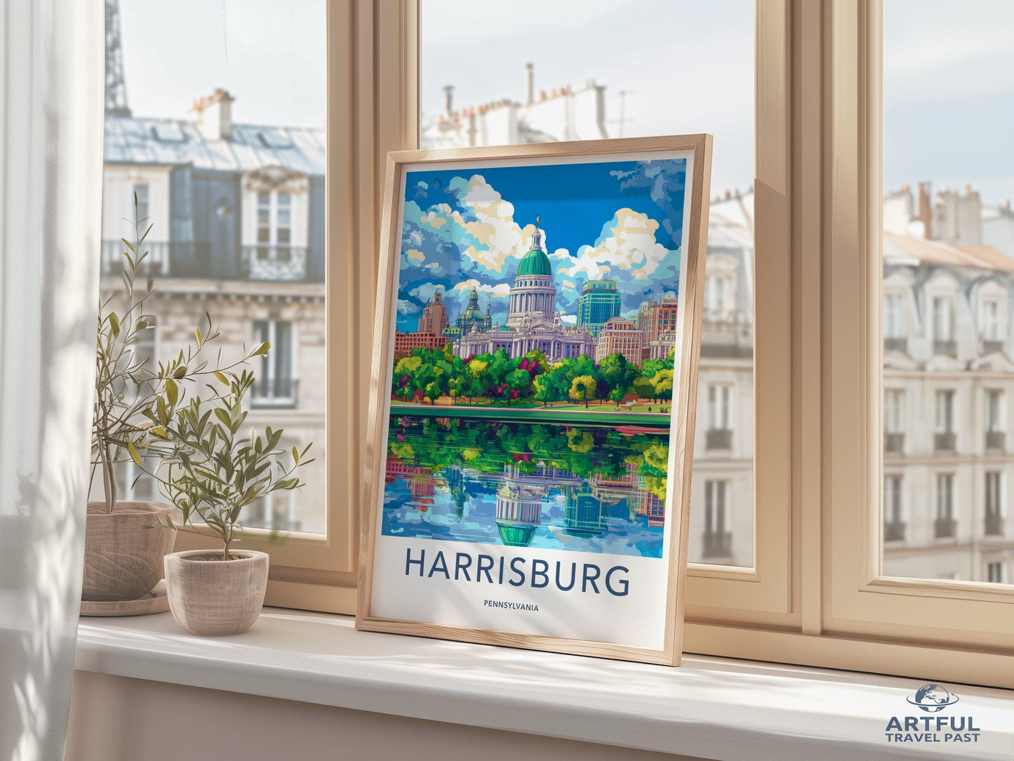Harrisburg Poster | Pennsylvania Wall Art | America Decor