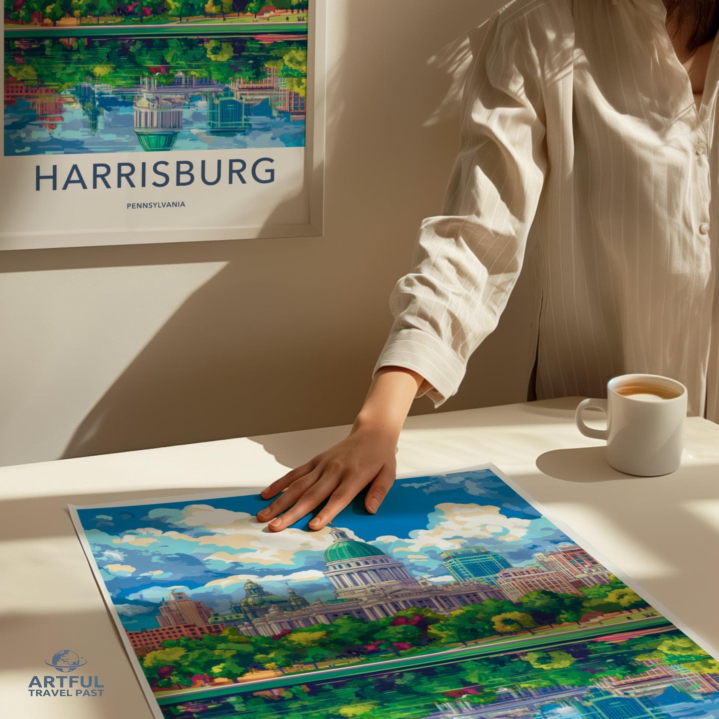 Harrisburg Poster | Pennsylvania Wall Art | America Decor