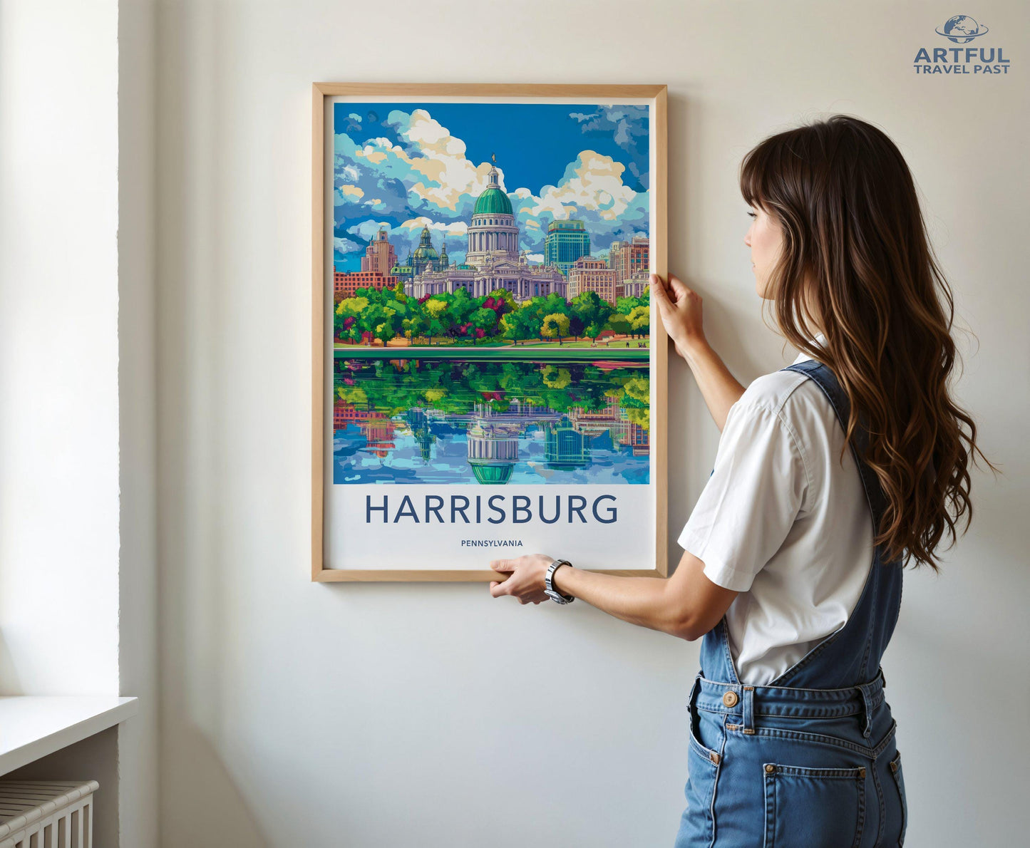 Harrisburg Poster | Pennsylvania Wall Art | America Decor