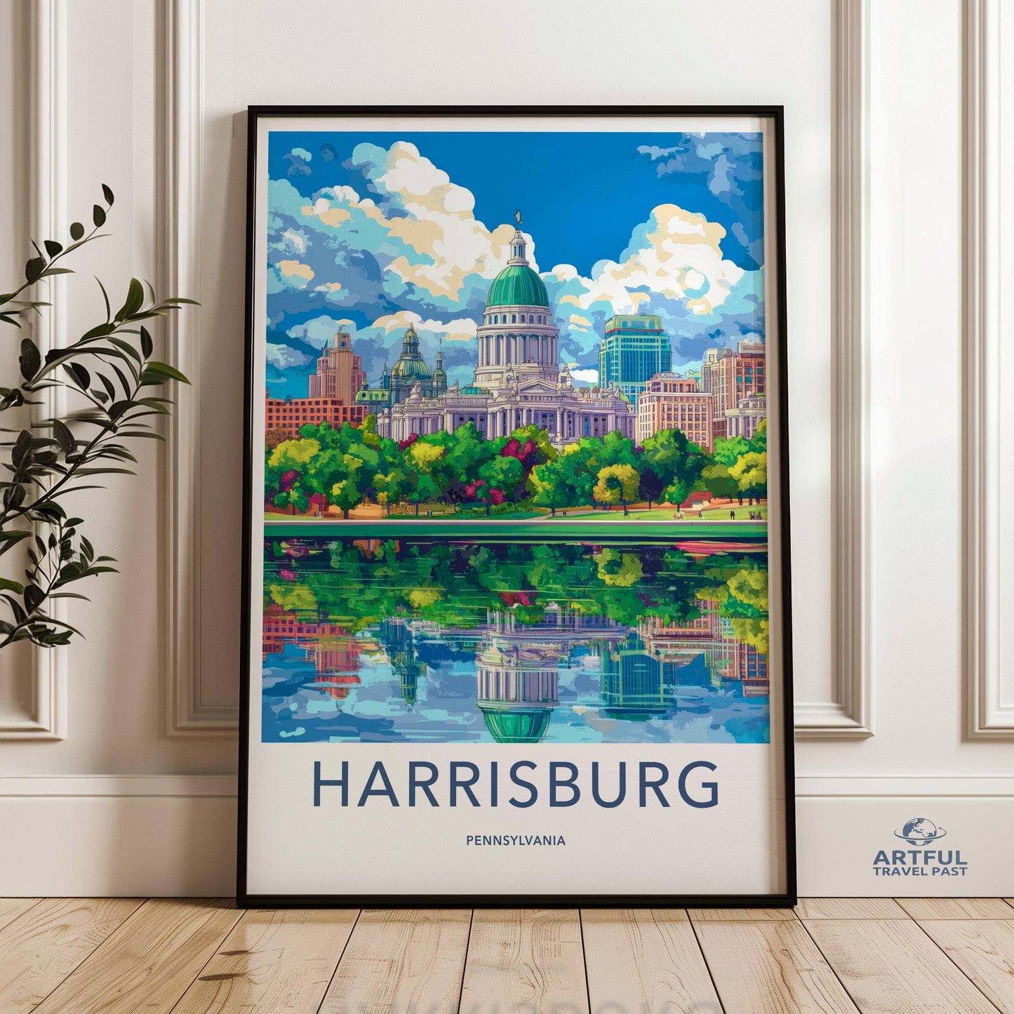 Harrisburg Poster | Pennsylvania Wall Art | America Decor