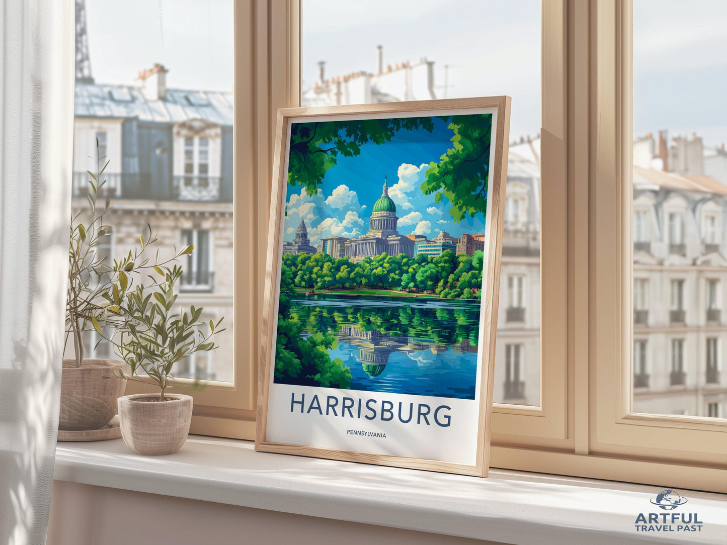 Harrisburg Poster | Pennsylvania Wall Art | America Decor