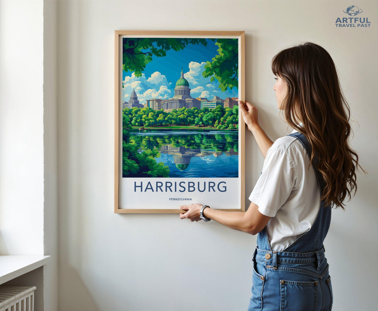 Harrisburg Poster | Pennsylvania Wall Art | America Decor