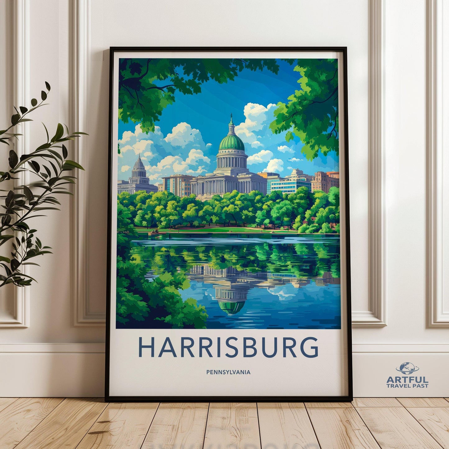 Harrisburg Poster | Pennsylvania Wall Art | America Decor