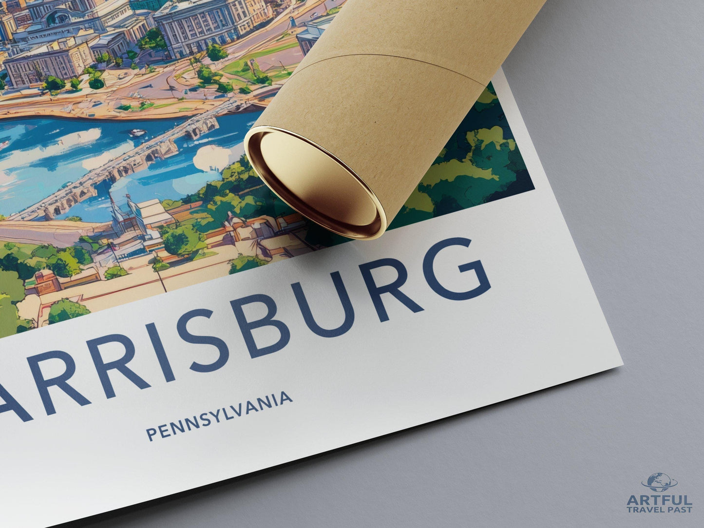 Harrisburg Poster | Pennsylvania Wall Art | America Decor