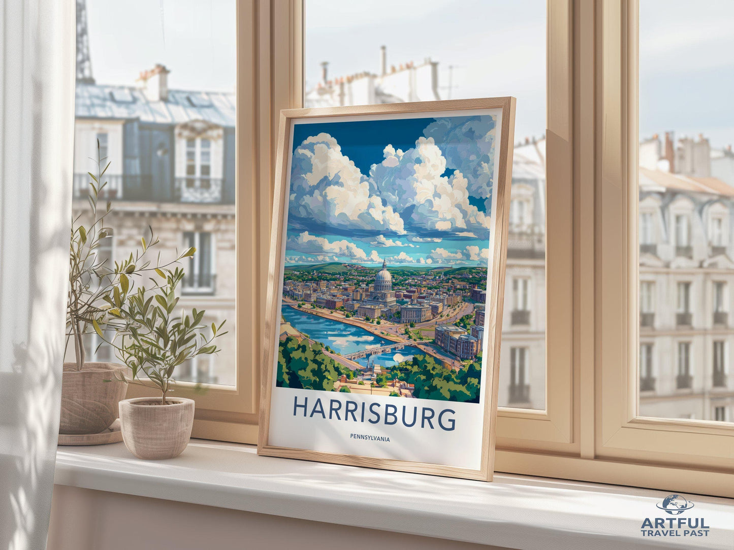 Harrisburg Poster | Pennsylvania Wall Art | America Decor