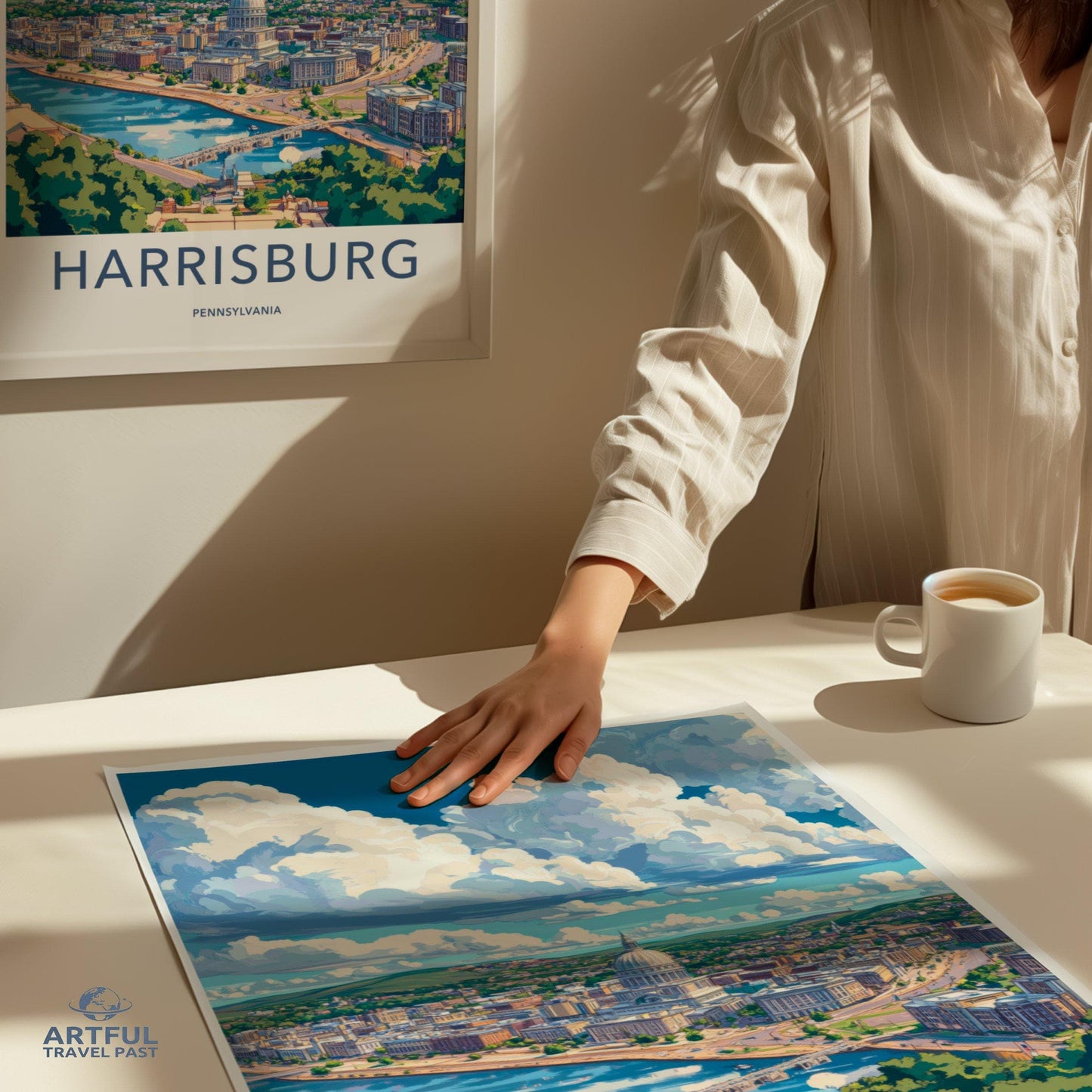 Harrisburg Poster | Pennsylvania Wall Art | America Decor