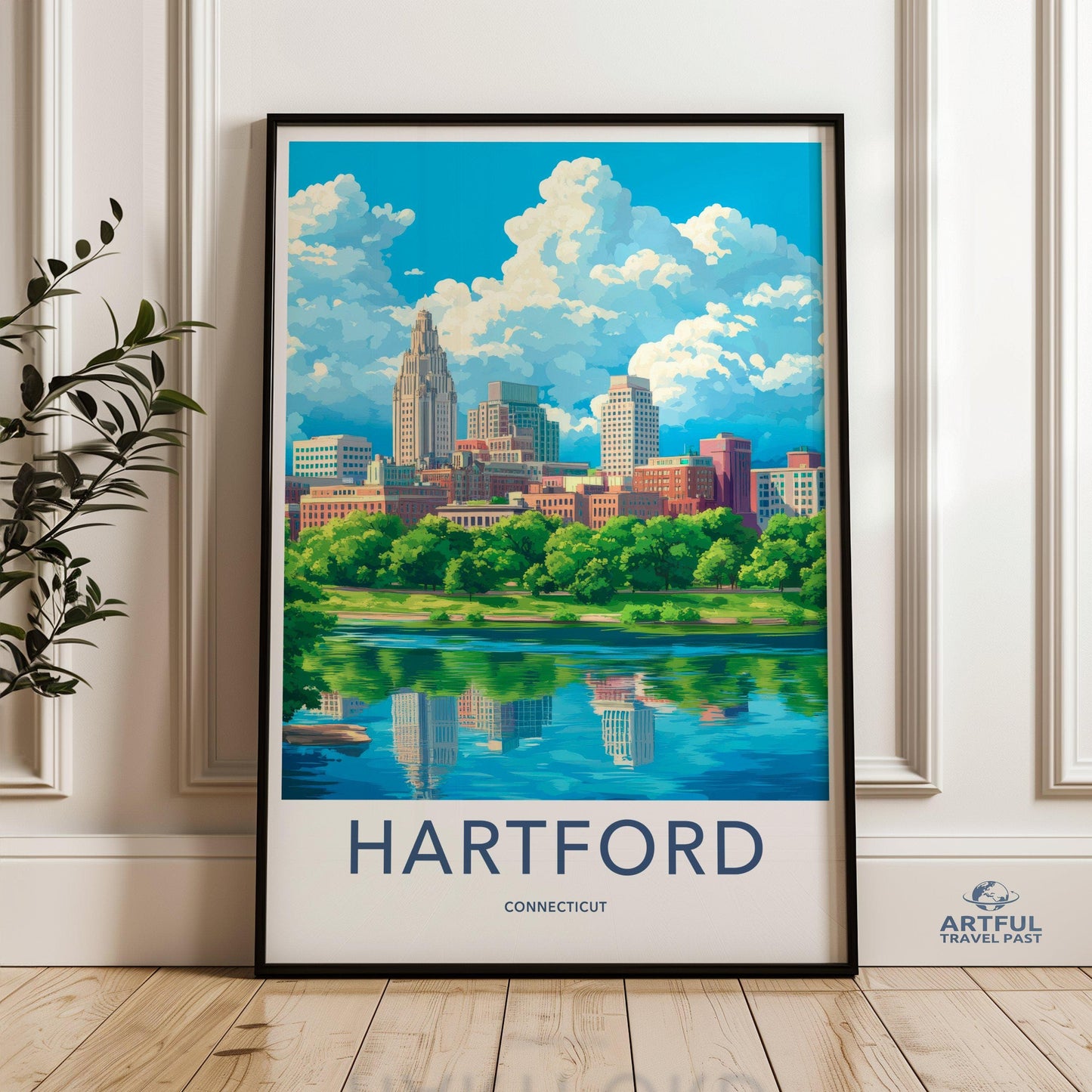 Hartford Poster - Connecticut Wall Art