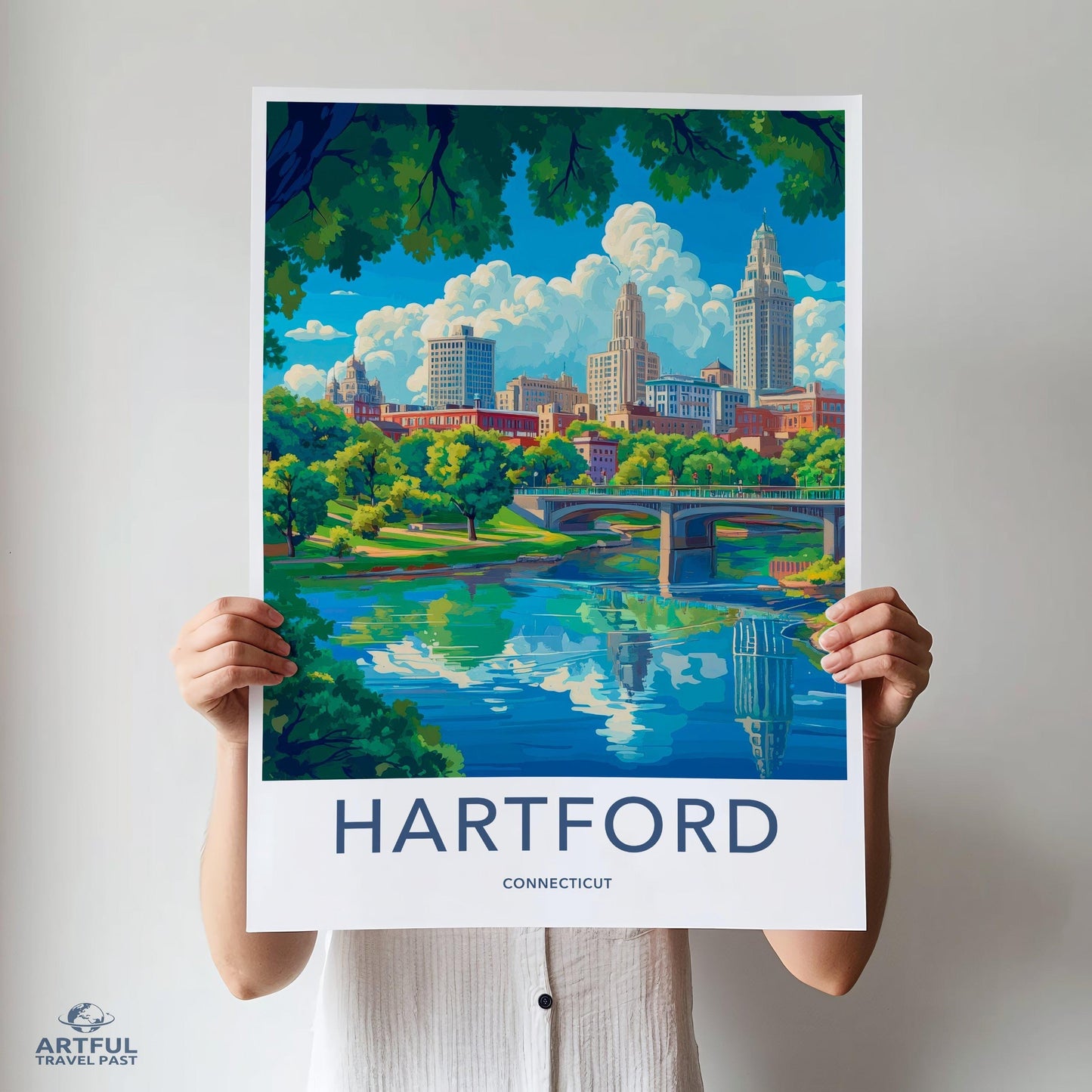 Hartford Poster - Connecticut Wall Art