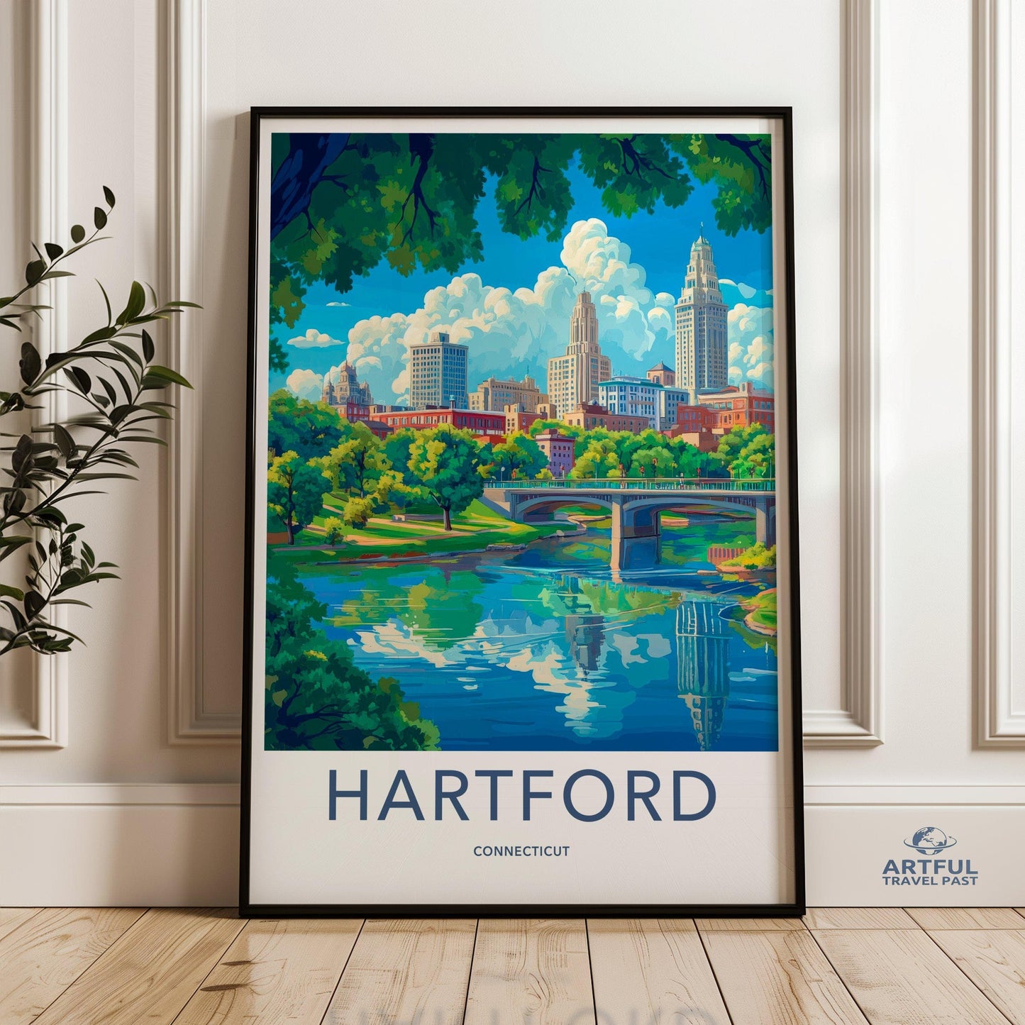 Hartford Poster - Connecticut Wall Art