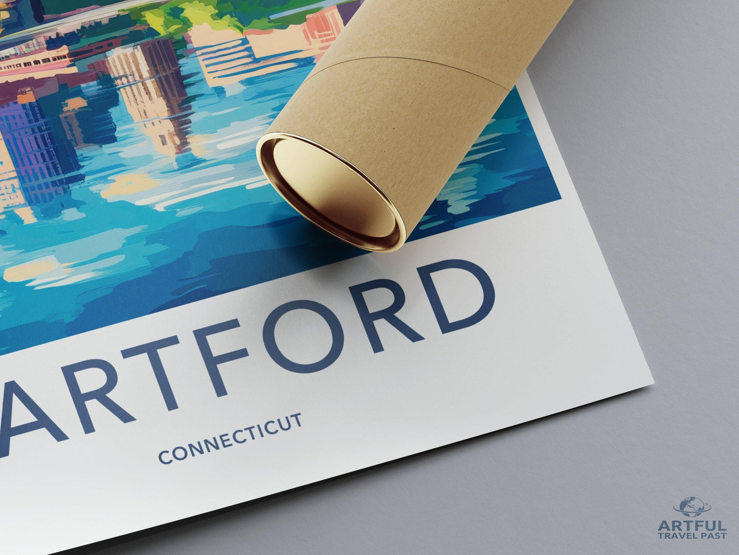 Hartford Poster | Connecticut Wall Art | America Decor