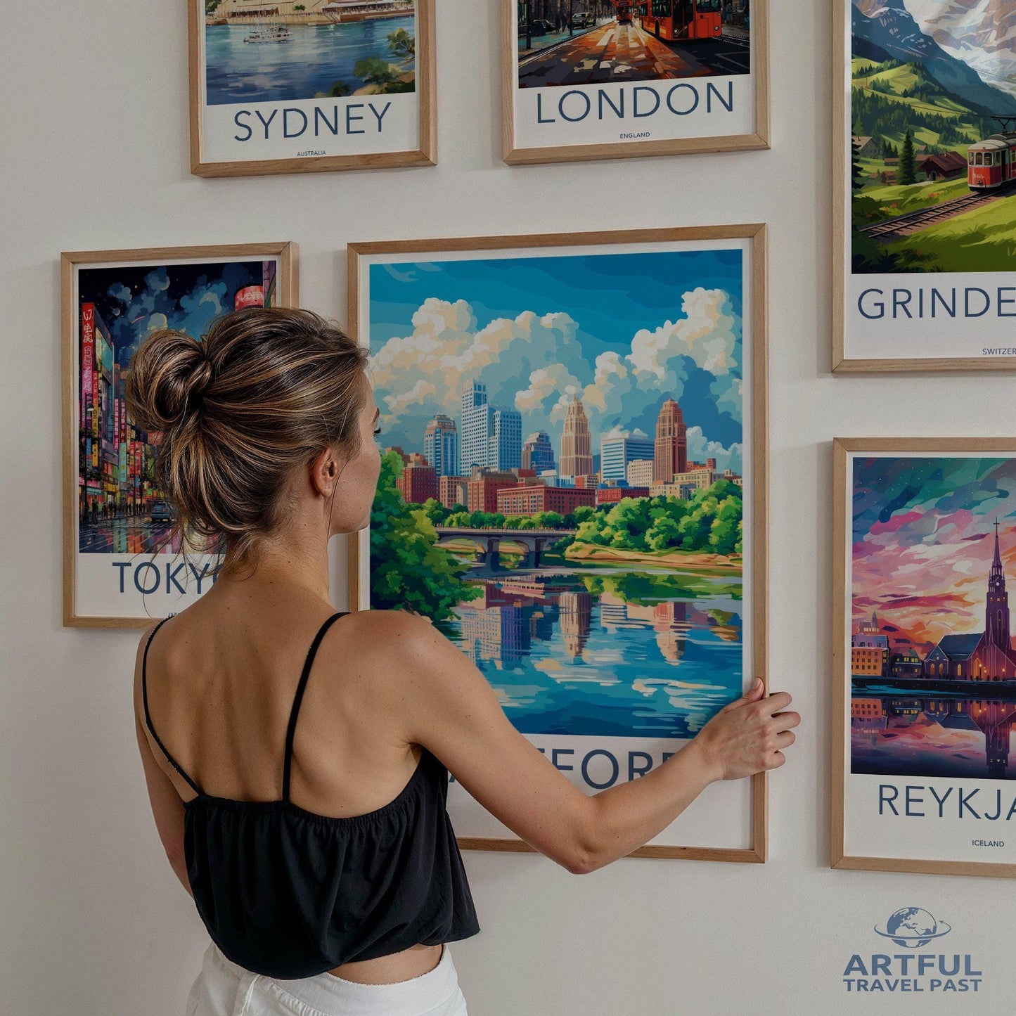 Hartford Poster | Connecticut Wall Art | America Decor