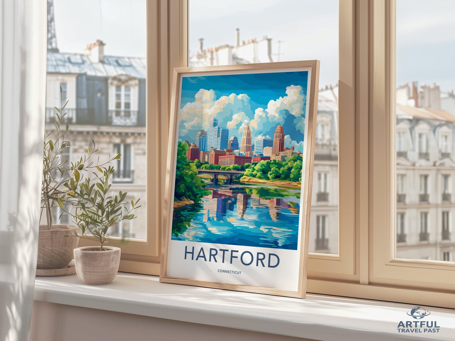 Hartford Poster | Connecticut Wall Art | America Decor