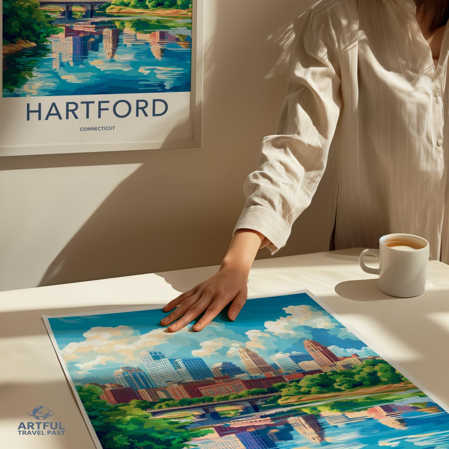 Hartford Poster | Connecticut Wall Art | America Decor