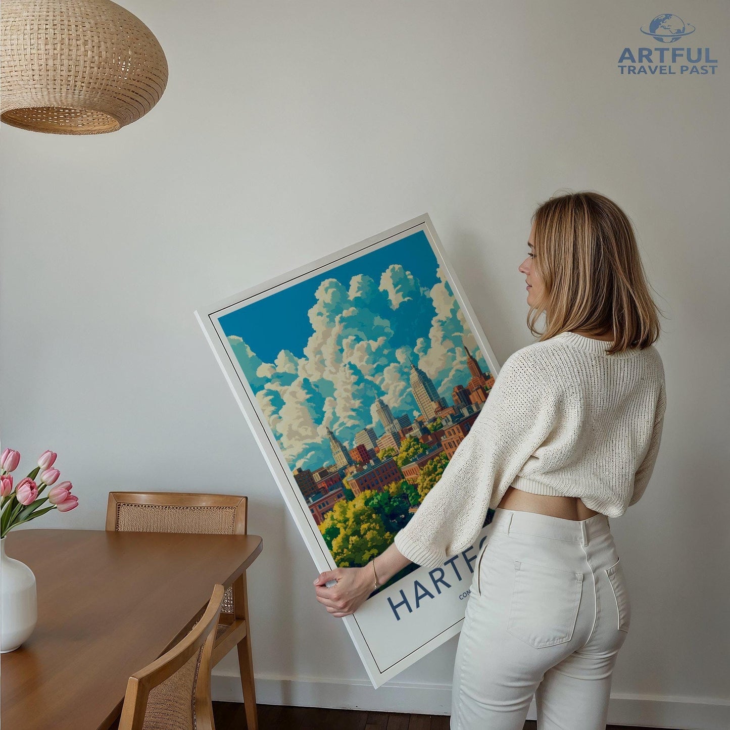 Hartford Poster | Connecticut Wall Art | America Decor