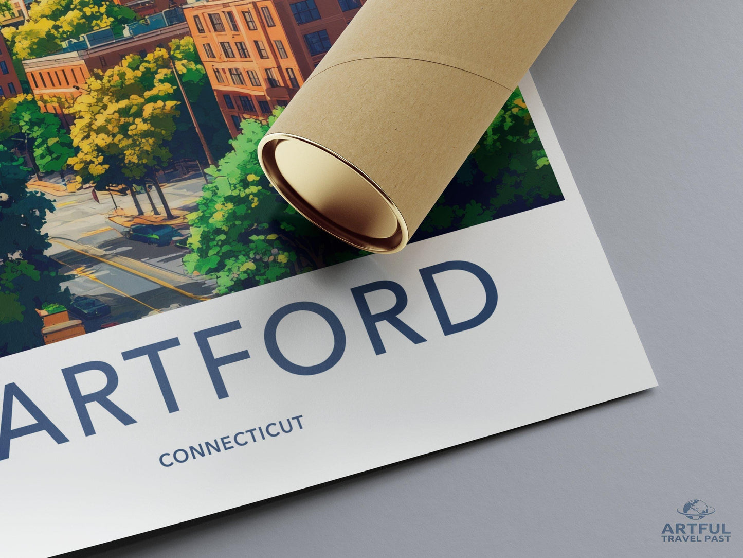 Hartford Poster | Connecticut Wall Art | America Decor