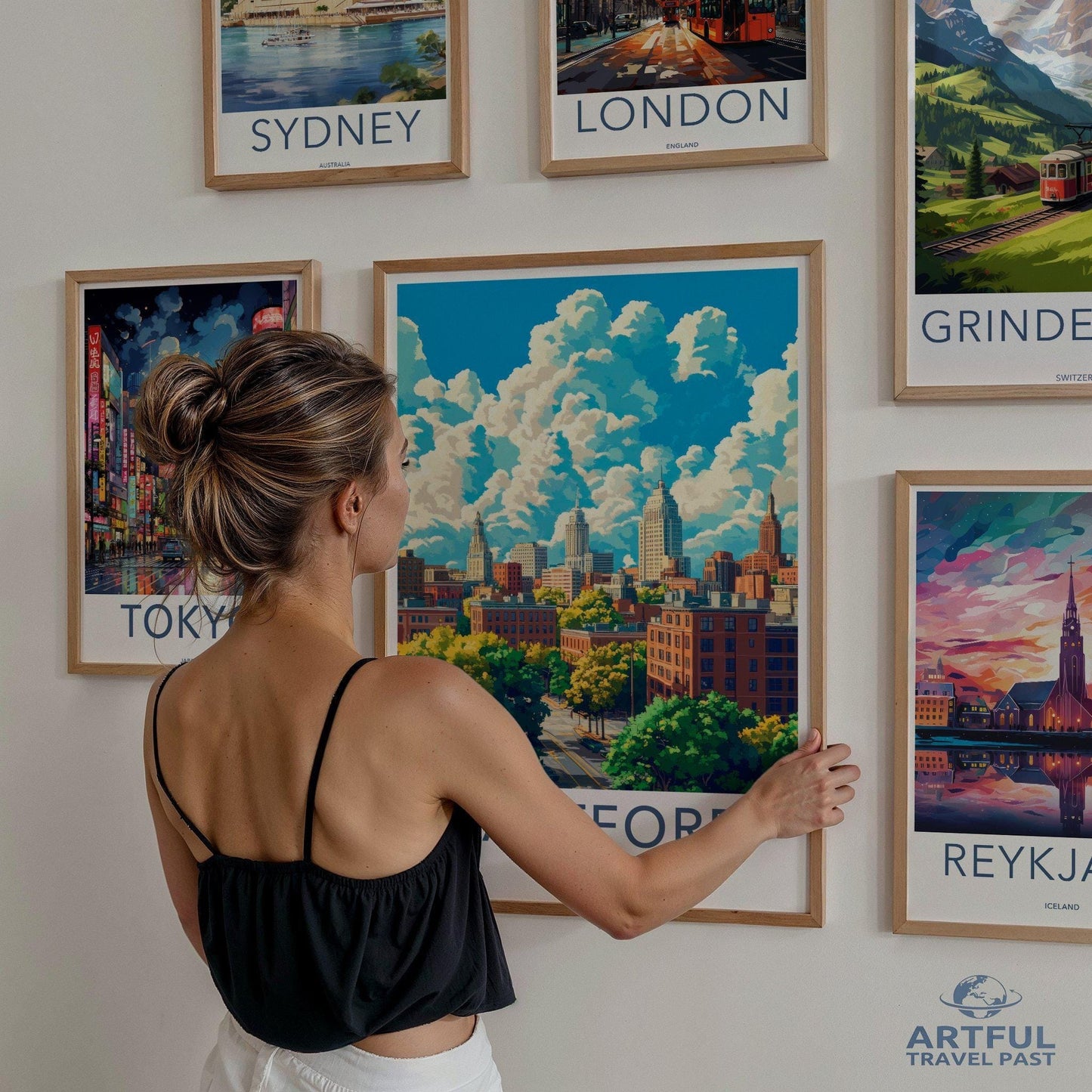 Hartford Poster | Connecticut Wall Art | America Decor