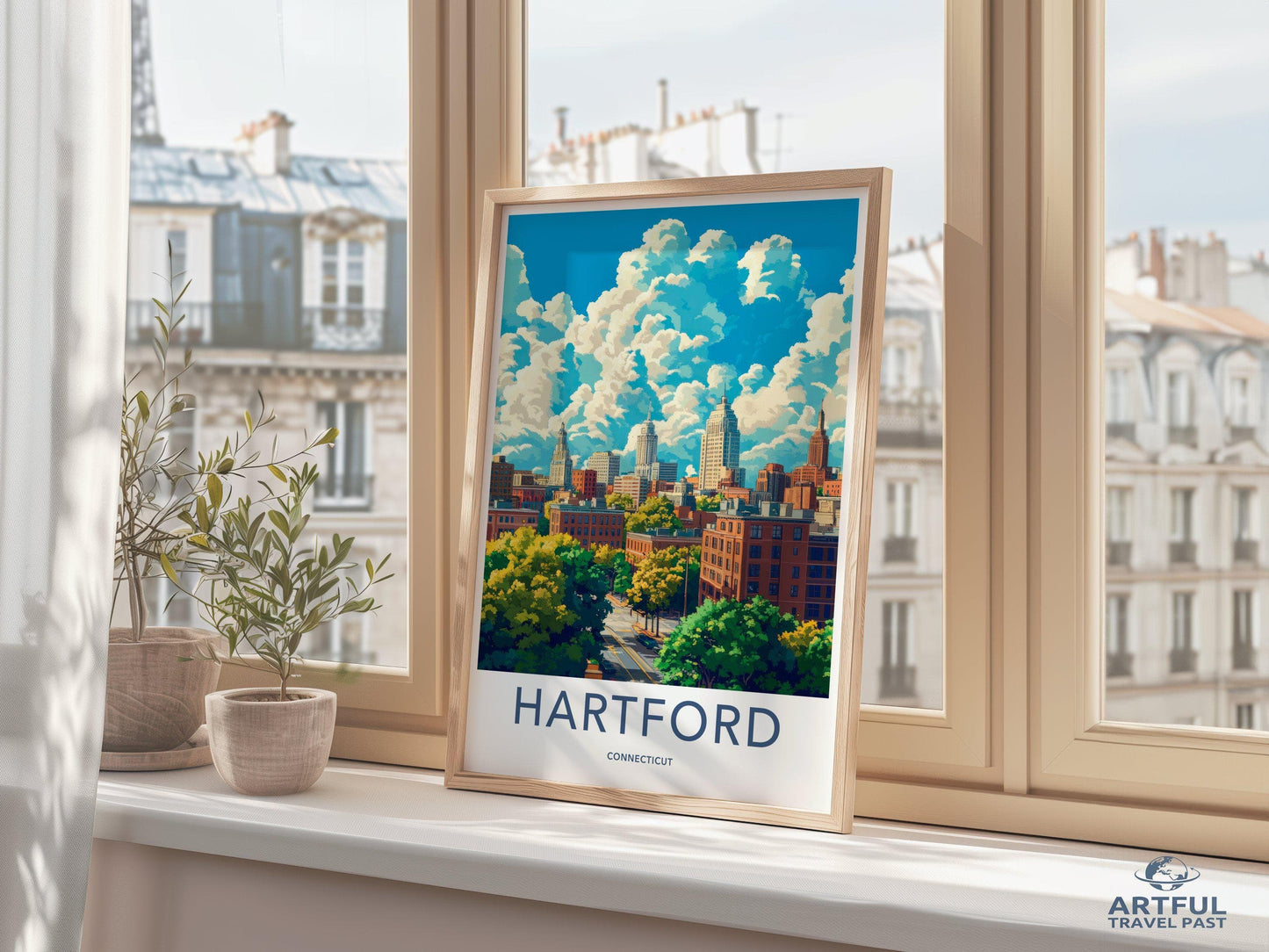 Hartford Poster | Connecticut Wall Art | America Decor
