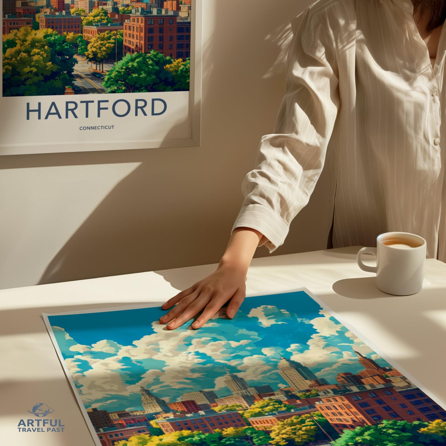 Hartford Poster | Connecticut Wall Art | America Decor