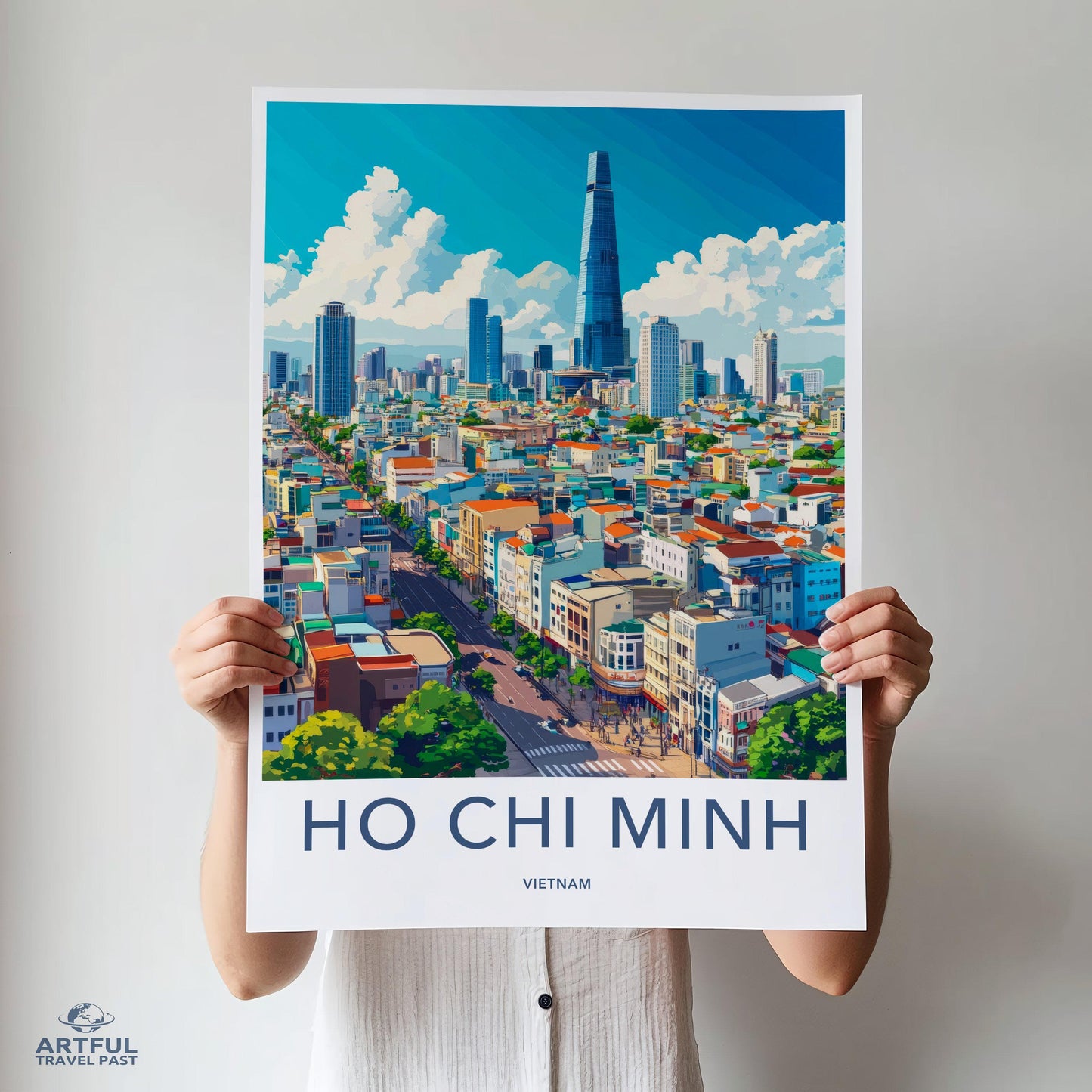 Ho Chi Minh City Poster | Vietnam Wall Art | Asia Decor
