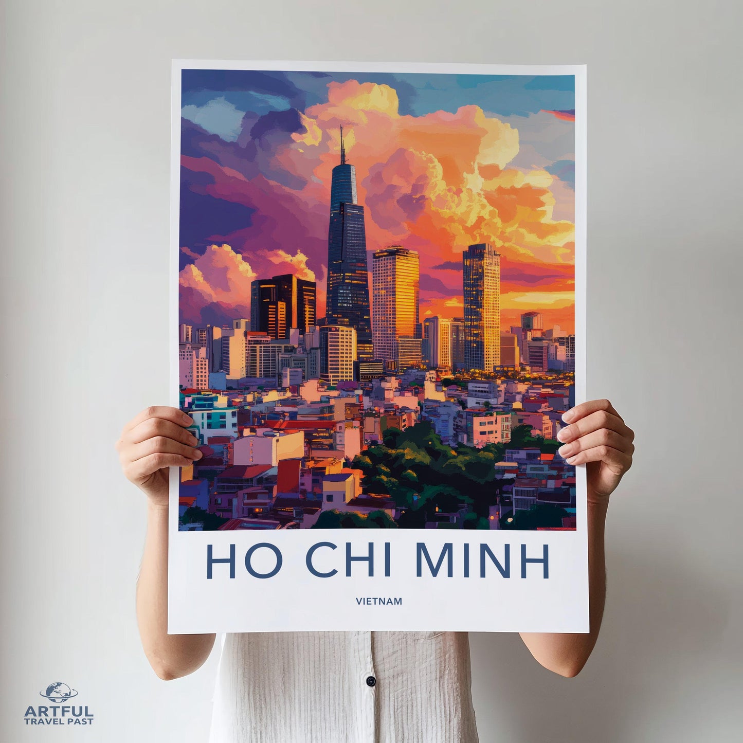 Ho Chi Minh City Poster | Vietnam Wall Art | Asia Decor