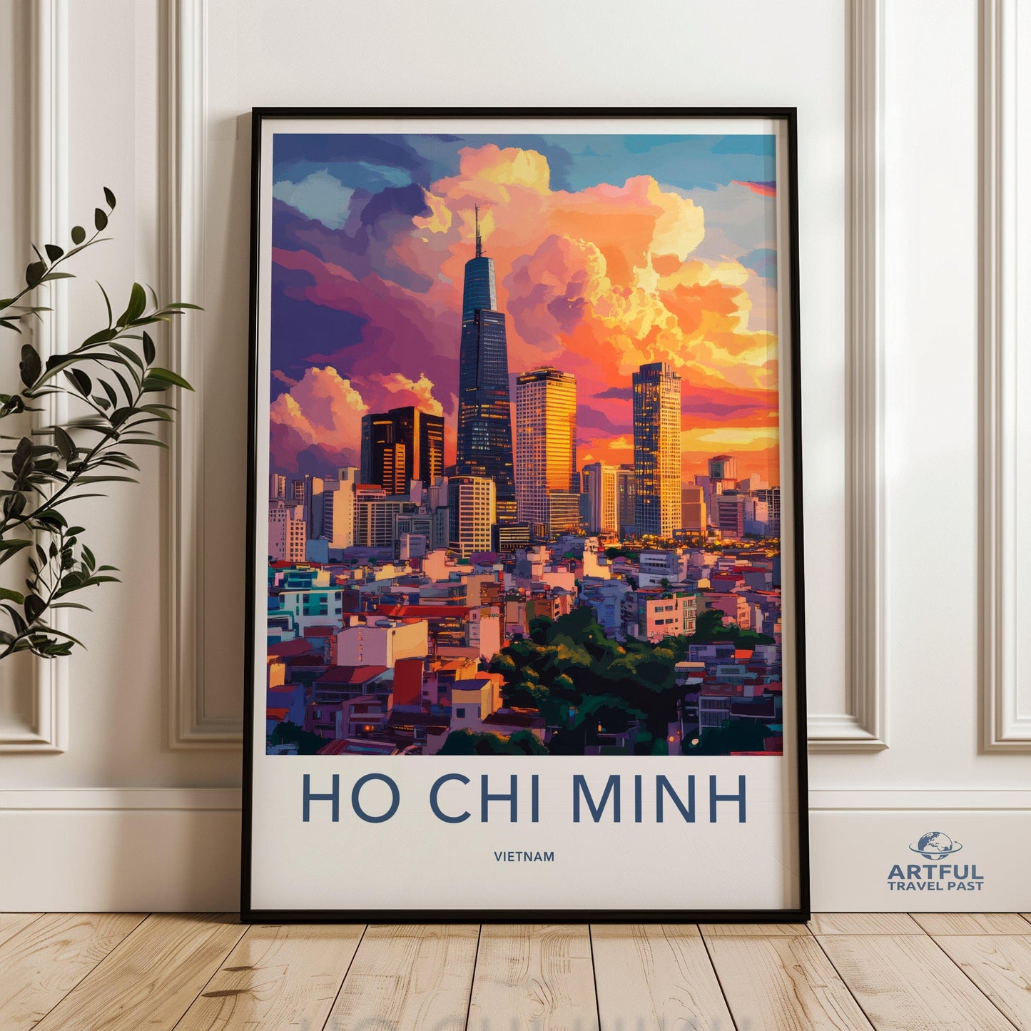 Ho Chi Minh City Poster | Vietnam Wall Art | Asia Decor