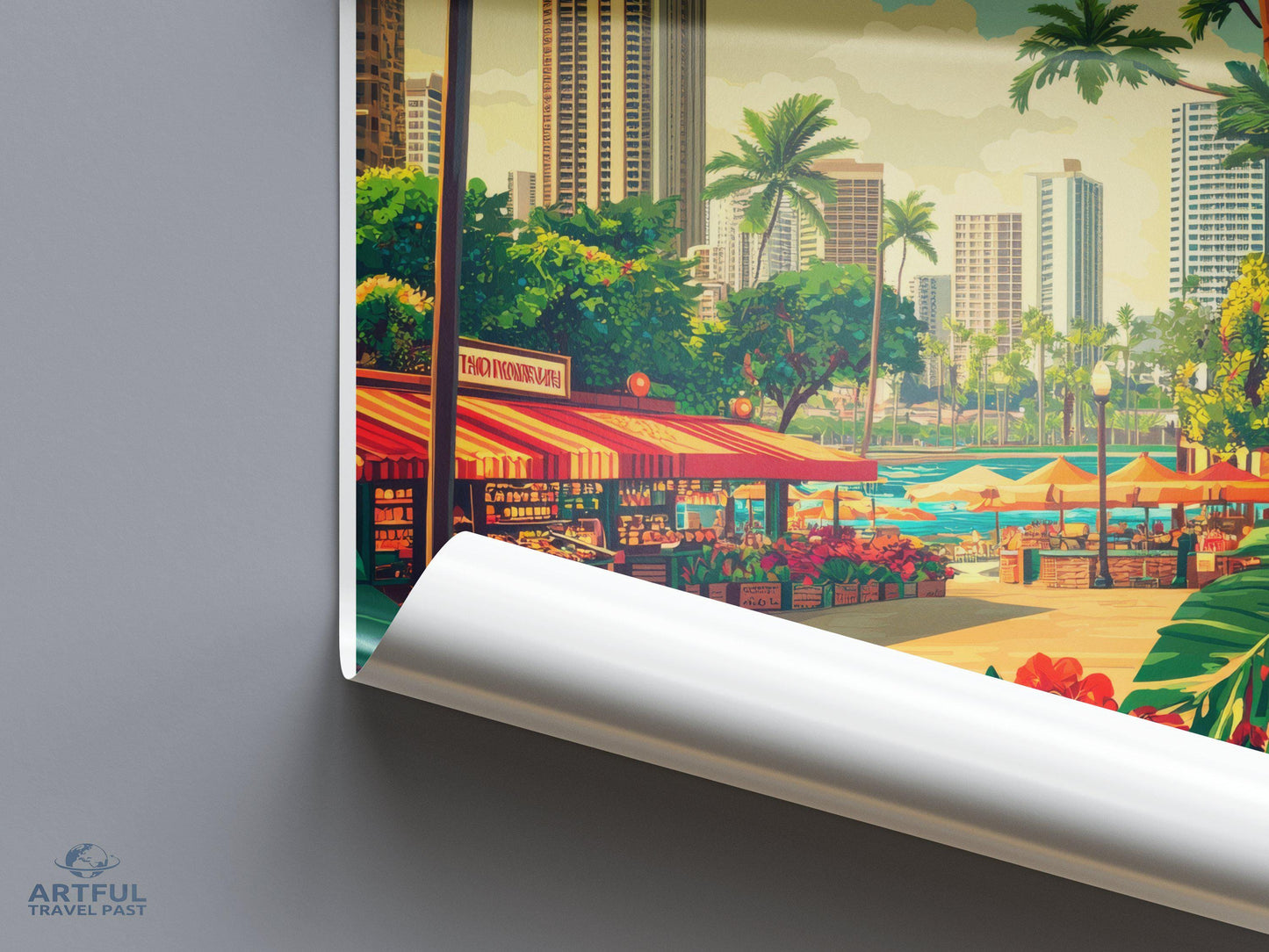 Honolulu Poster - Hawaii Wall Art