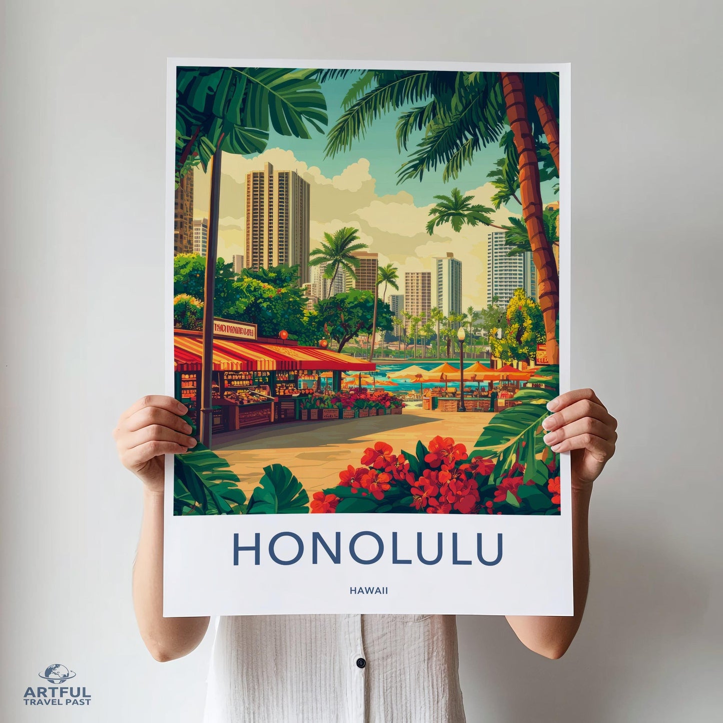 Honolulu Poster - Hawaii Wall Art