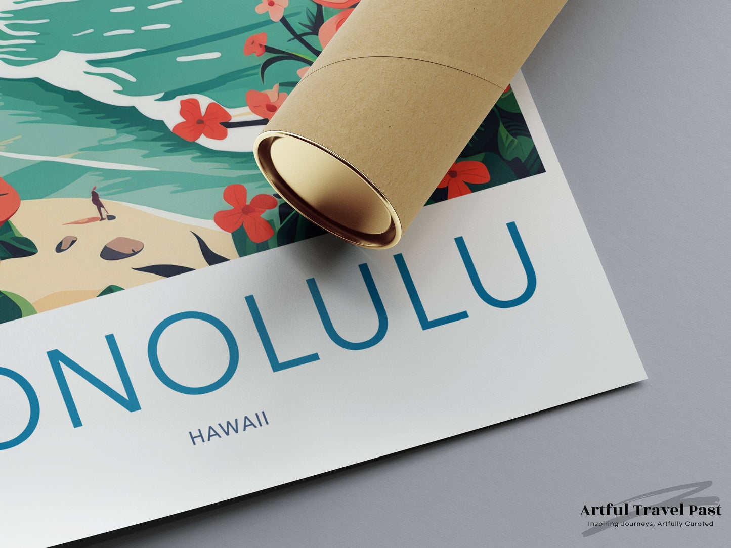 Honolulu Poster | Hawaii Wall Art | America Decor