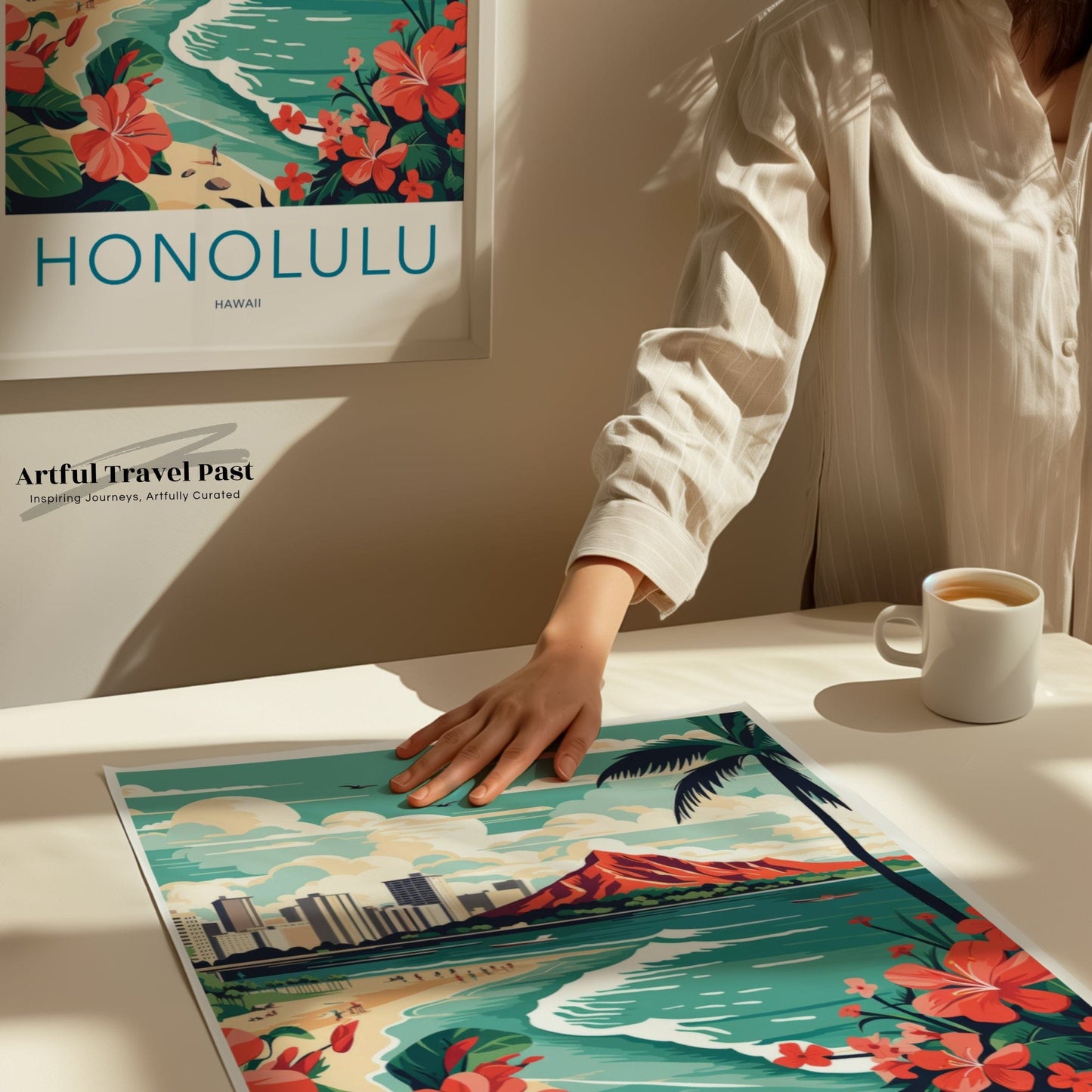 Honolulu Poster | Hawaii Wall Art | America Decor