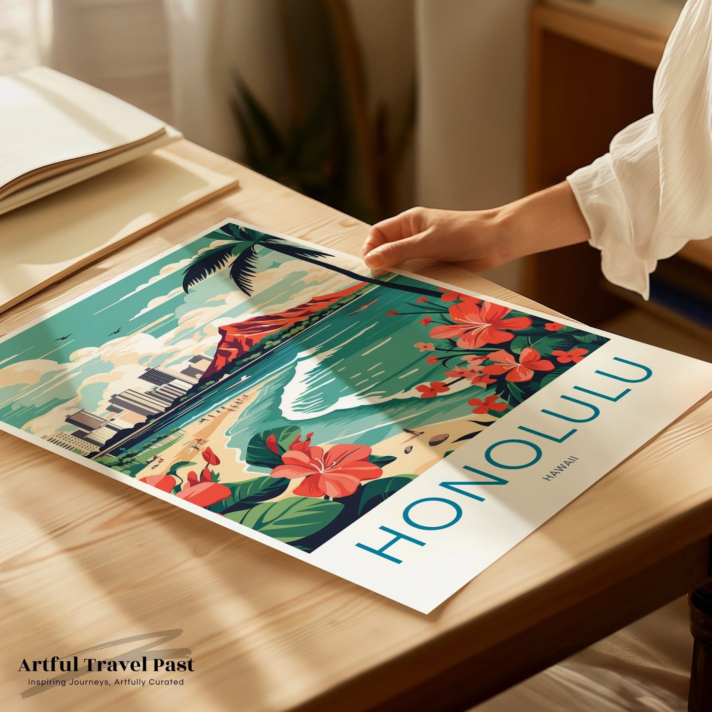 Honolulu Poster | Hawaii Wall Art | America Decor