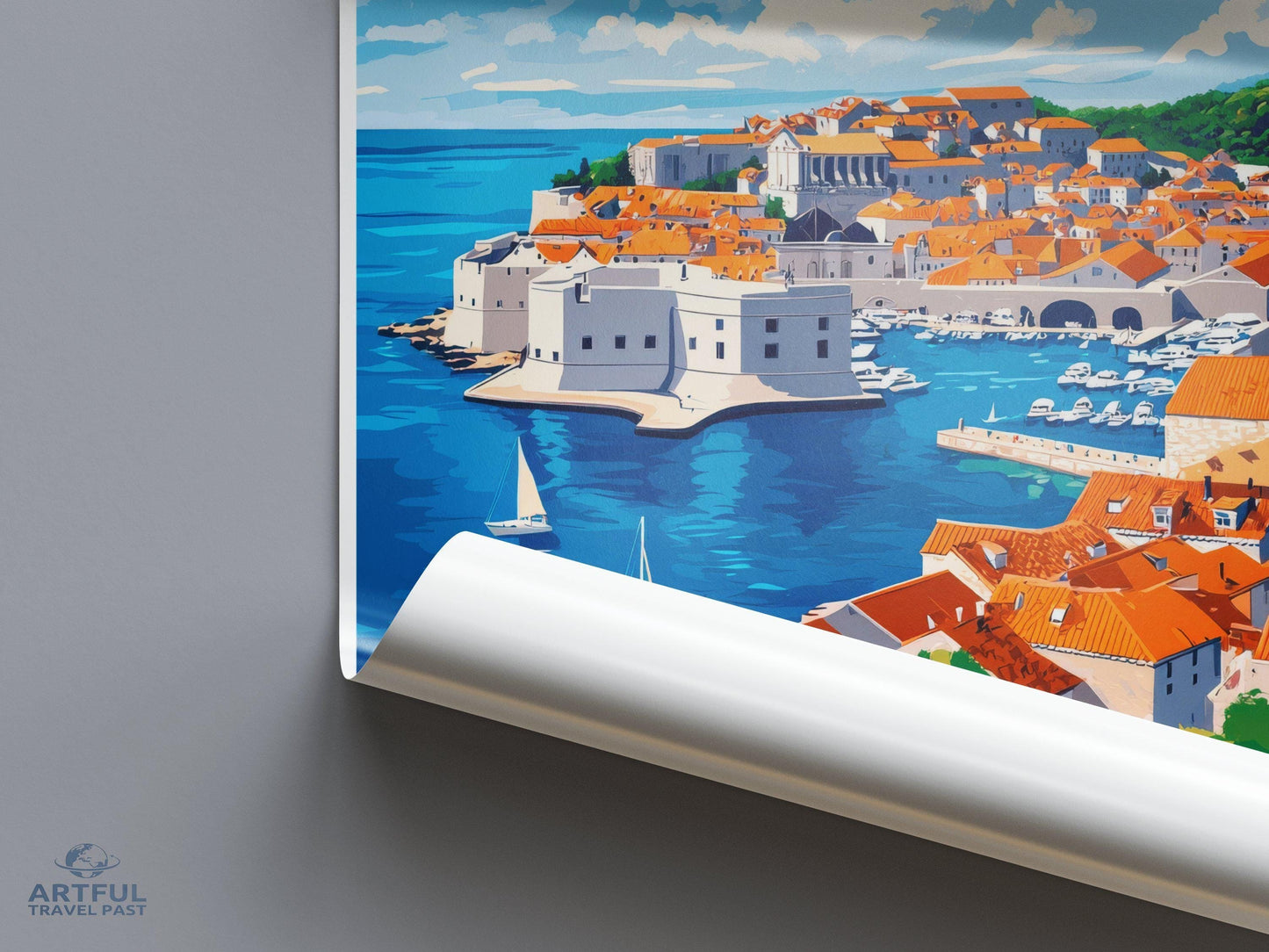 Hvar Poster | Croatia Wall Art | Mediterranean Decor