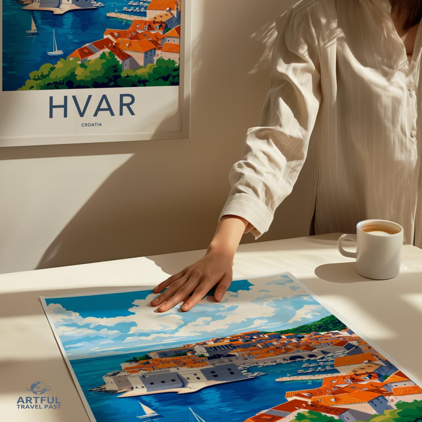 Hvar Poster | Croatia Wall Art | Mediterranean Decor