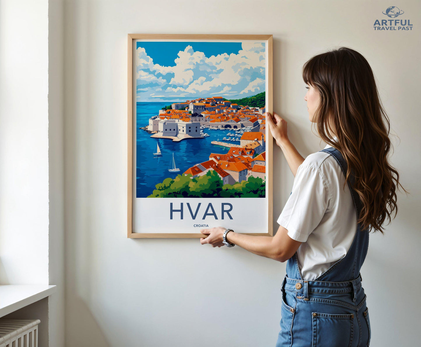 Hvar Poster | Croatia Wall Art | Mediterranean Decor