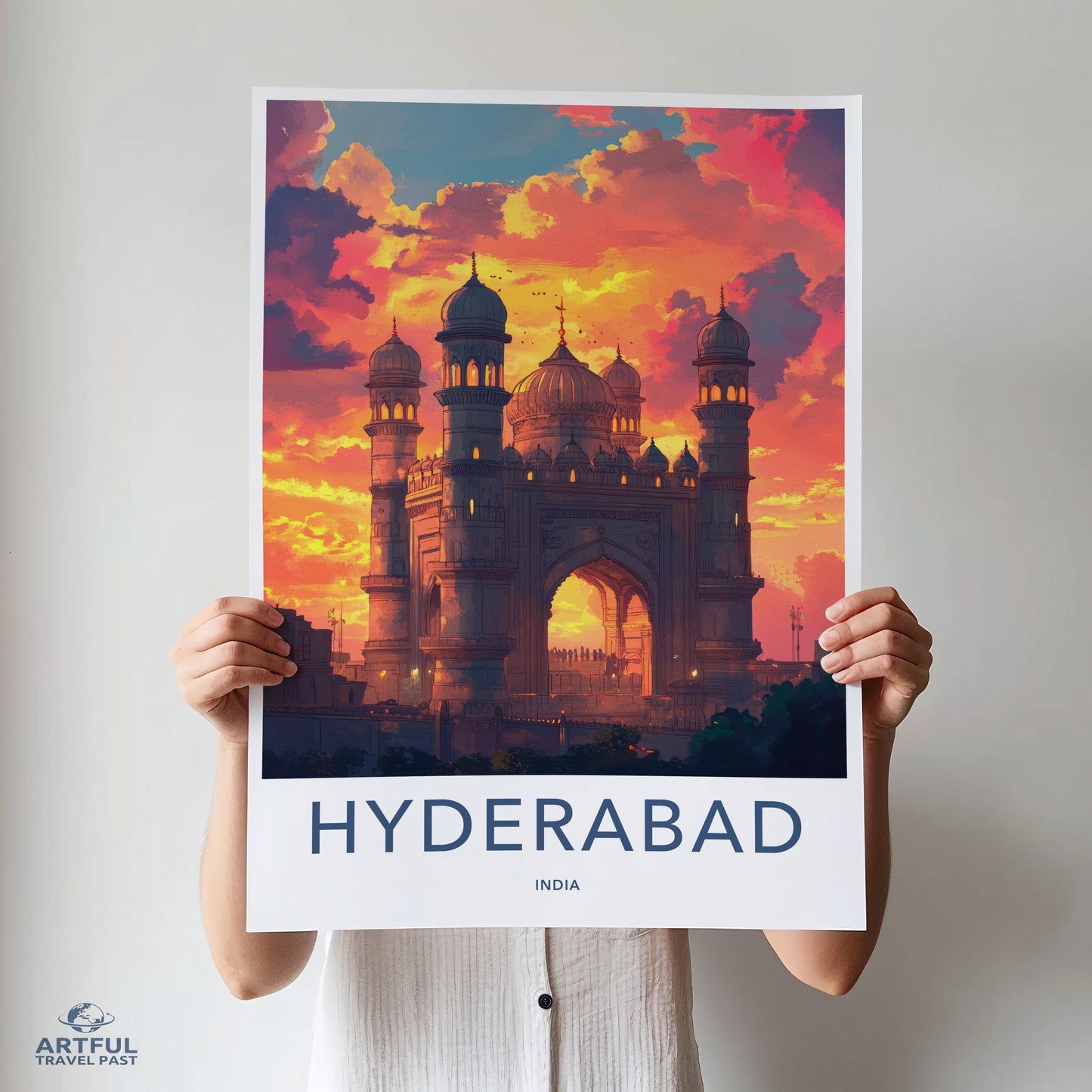 Hyderabad Poster | Telangana Wall Art | India Decor