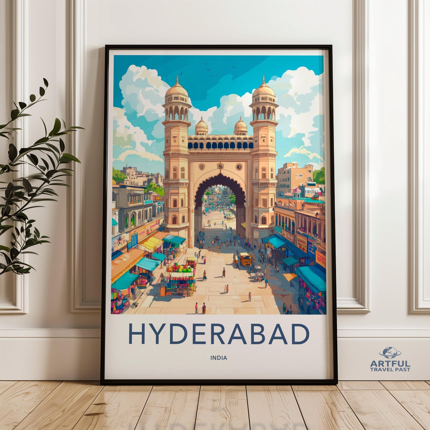 Hyderabad Poster | Telangana Wall Art | India Decor