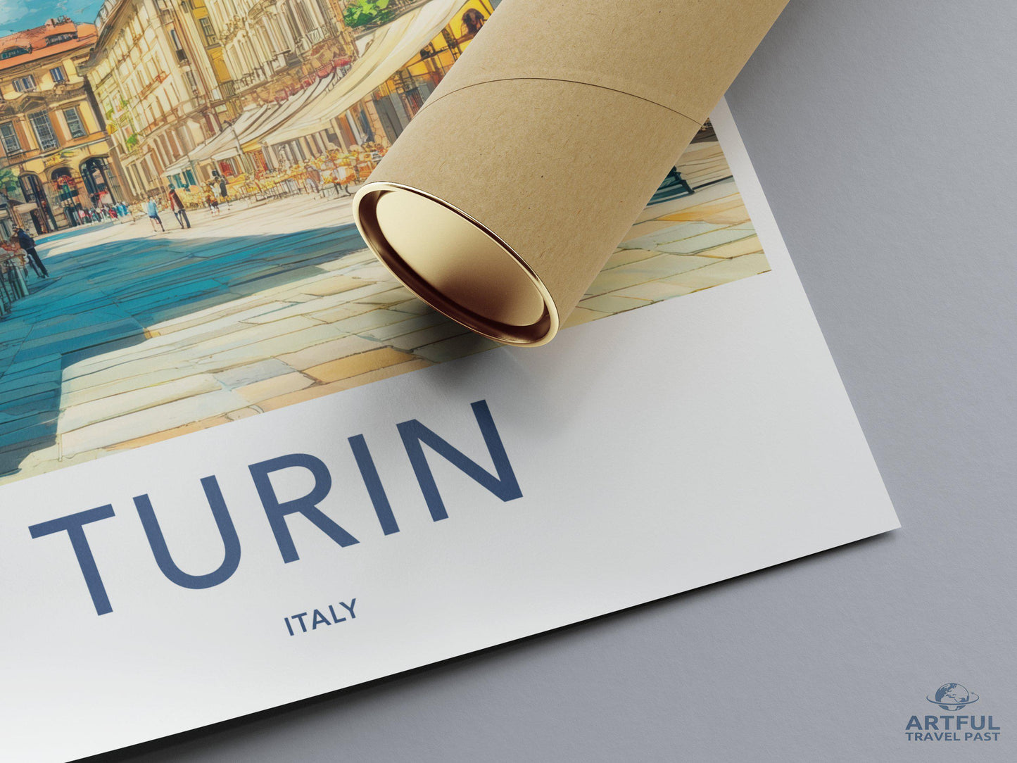 Turin Italy Travel Poster, Vintage Cityscape Print, Italian Wall Art, European Decor, City Illustration, Travel Souvenir, Artful Print