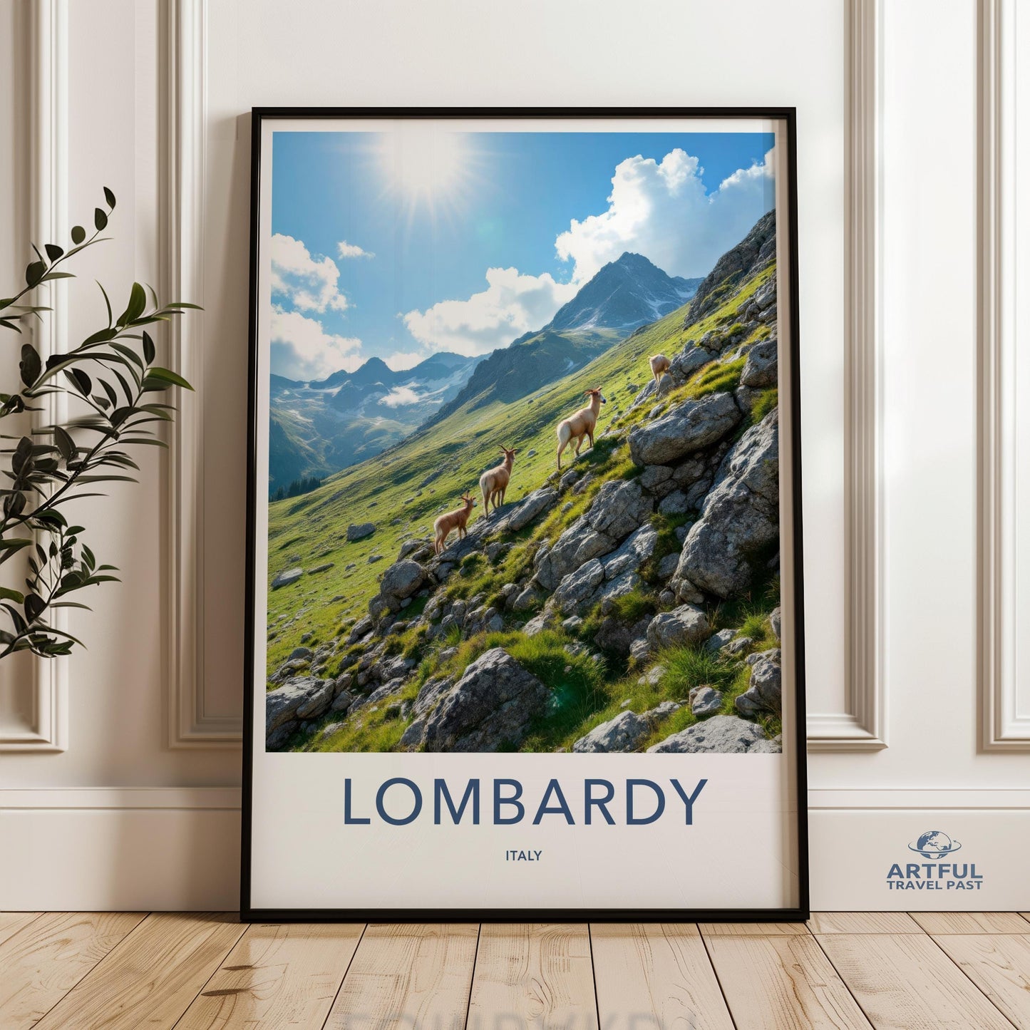 Large Lombardy Italy Wall Art Print, Minimalistic Mountain Landscape, Nature Photography Decor, Modern Scenic Artwork, Gift for Travelers