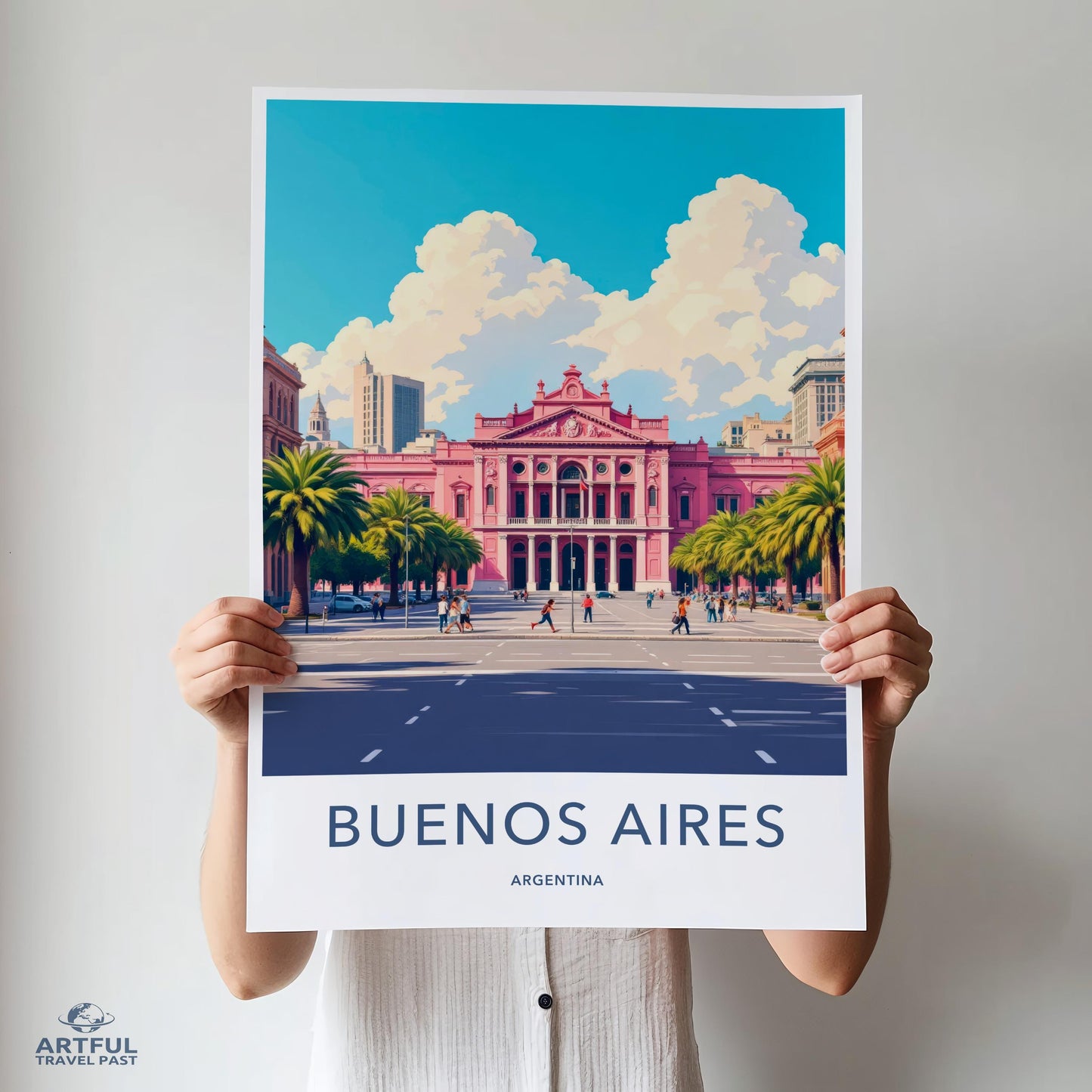 Buenos Aires Argentina travel print, colorful Buenos Aires city poster, vibrant Buenos Aires art, wall decor Argentina
