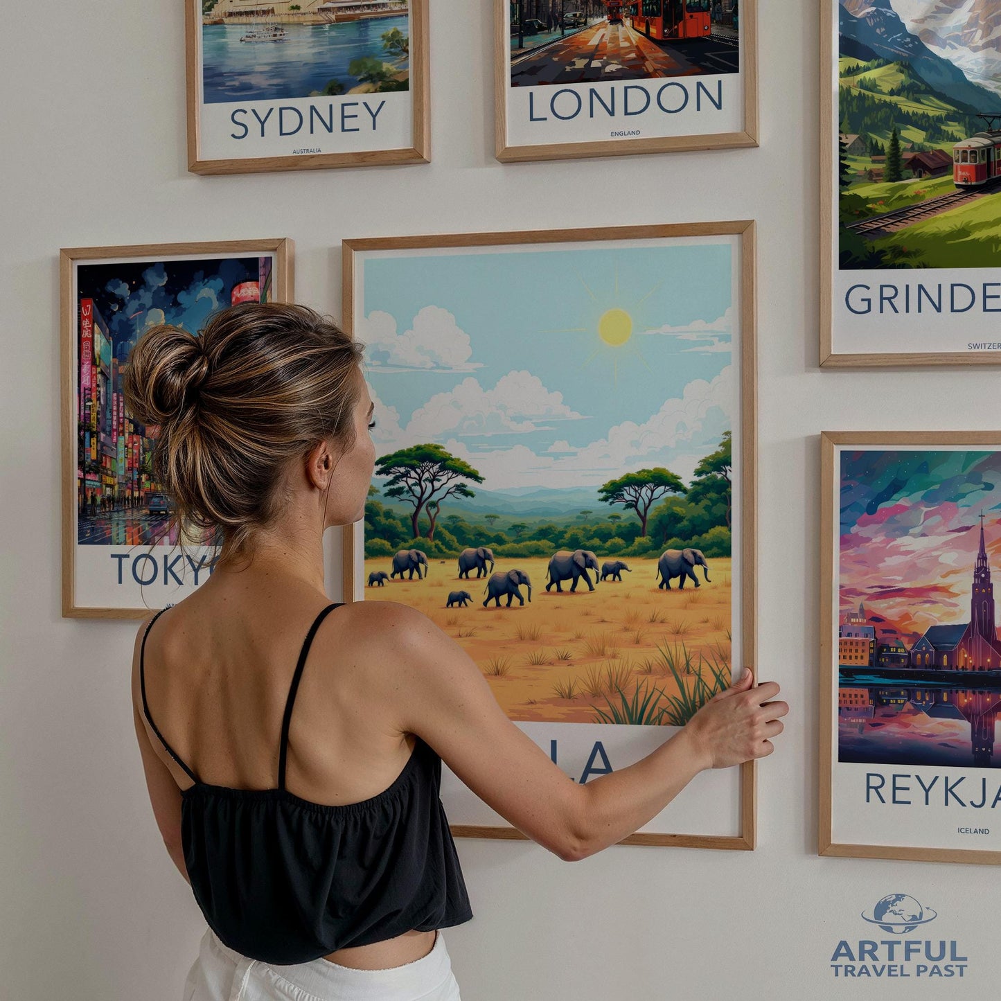 Travel Art Print Wall Decor, City Skyline Artwork, World Places Poster, Vibrant Destination Illustration, Travel Souvenir Gift