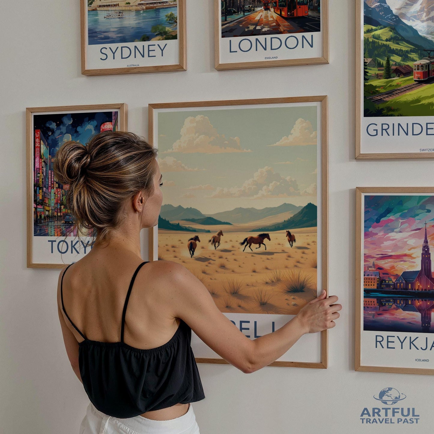 Vintage Travel Posters Wall Art Set, Retro City Prints, Global Destinations Decor, Perfect Gift for Wanderlust enthusiasts