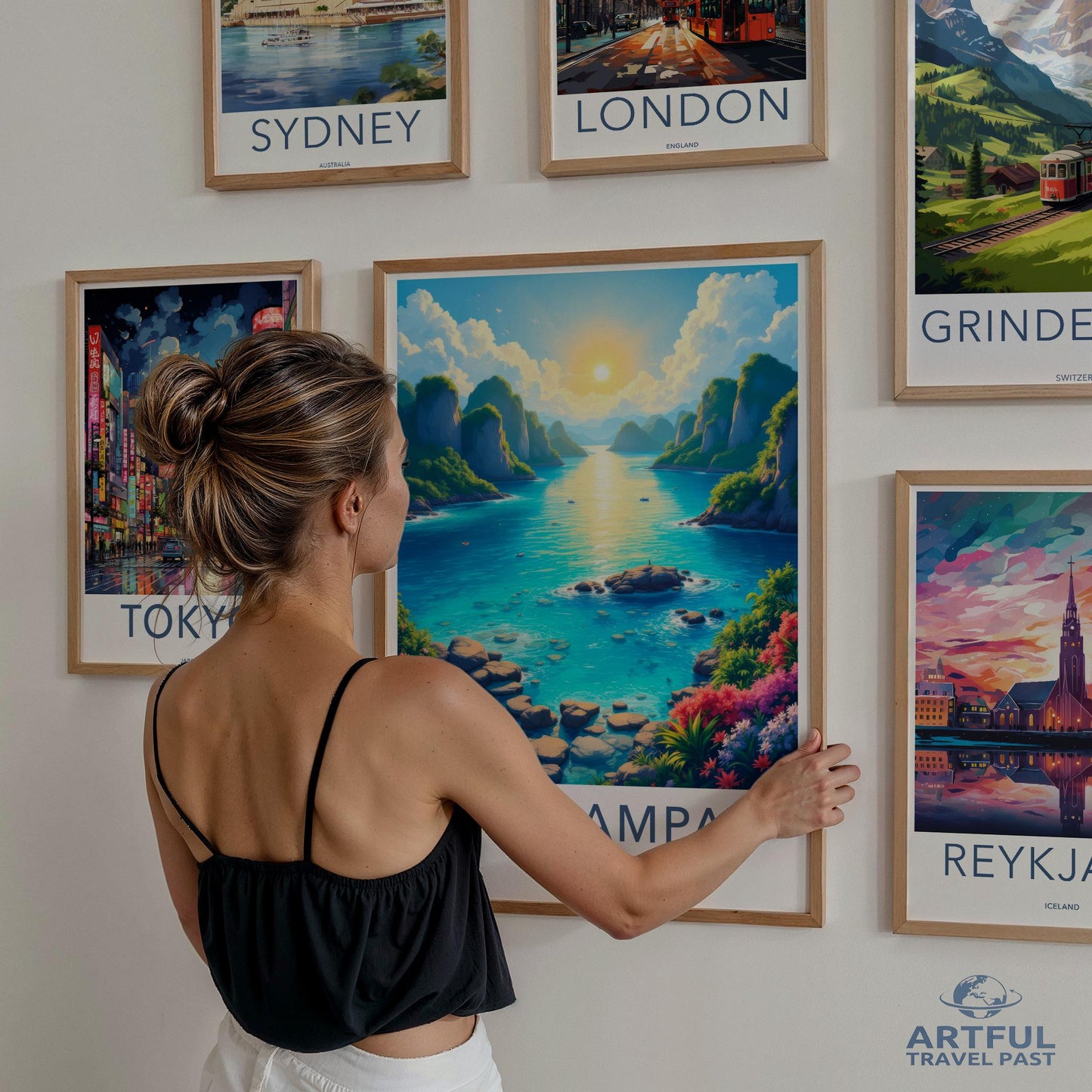 Poster of Scenic Travel Destinations, Vibrant Wall Art, Gallery Wall Decor, Framed City Posters, Artistic Travel Prints